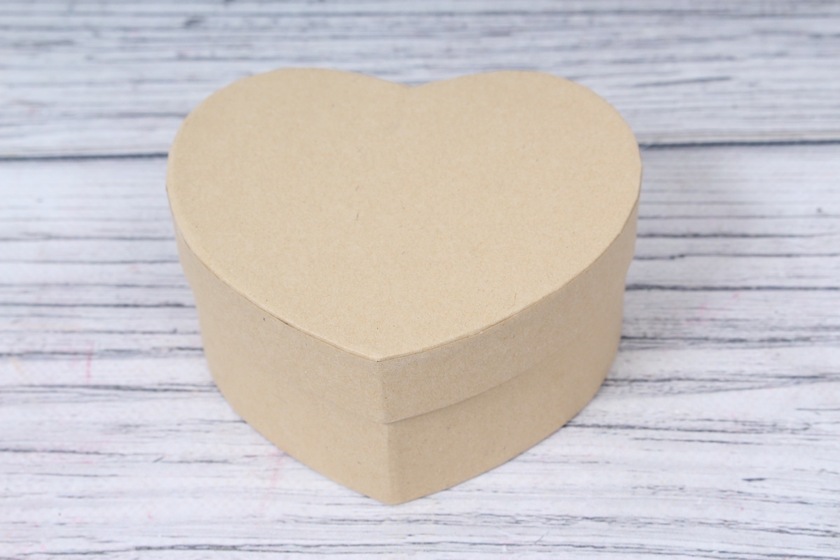 Набор одиночных коробок из 12шт - СЕРДЦЕ "Крафт" 11*9,5*5  S115-KRAFT