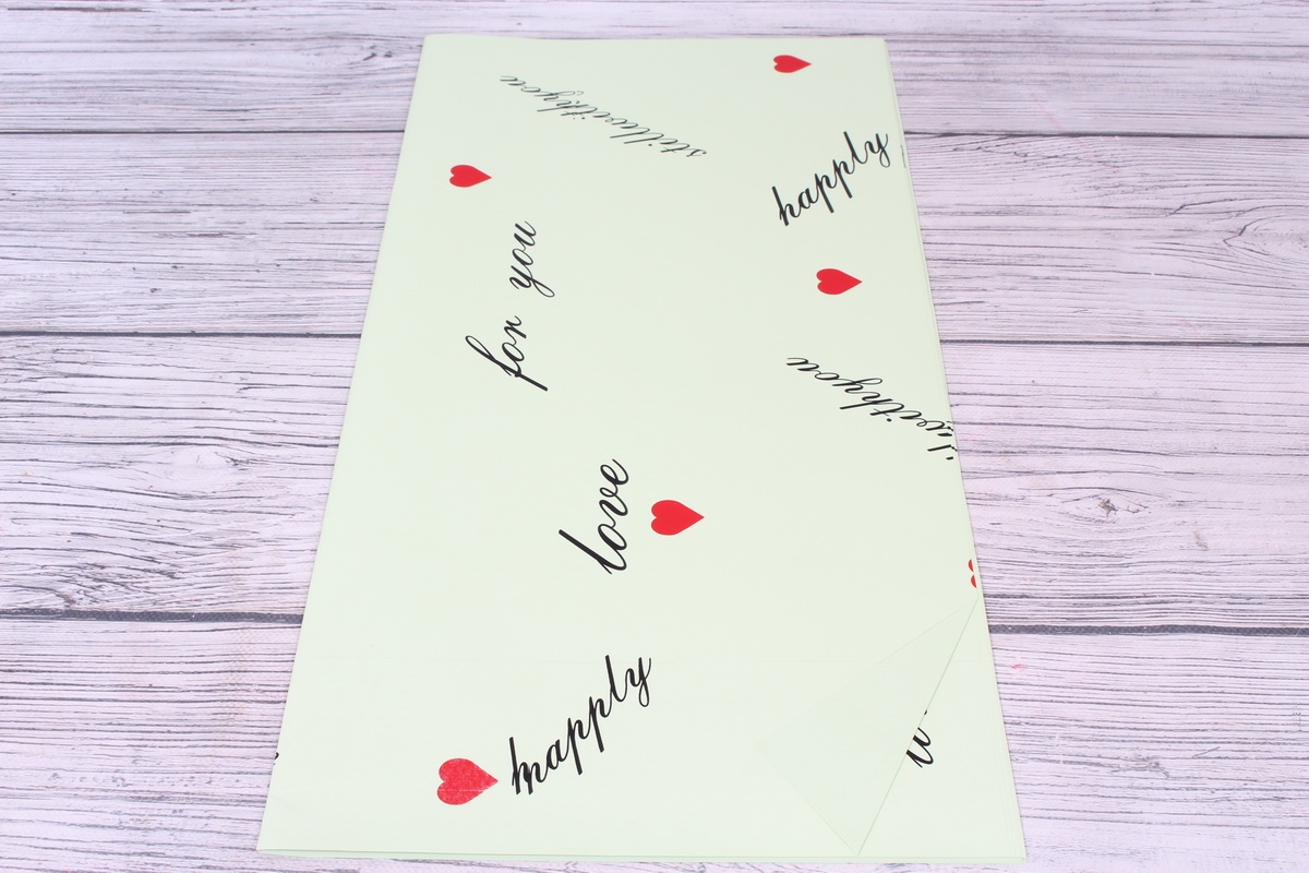 Набор пленки "HAPPY LOVE" 58*58см/10л, мятный 3995Н