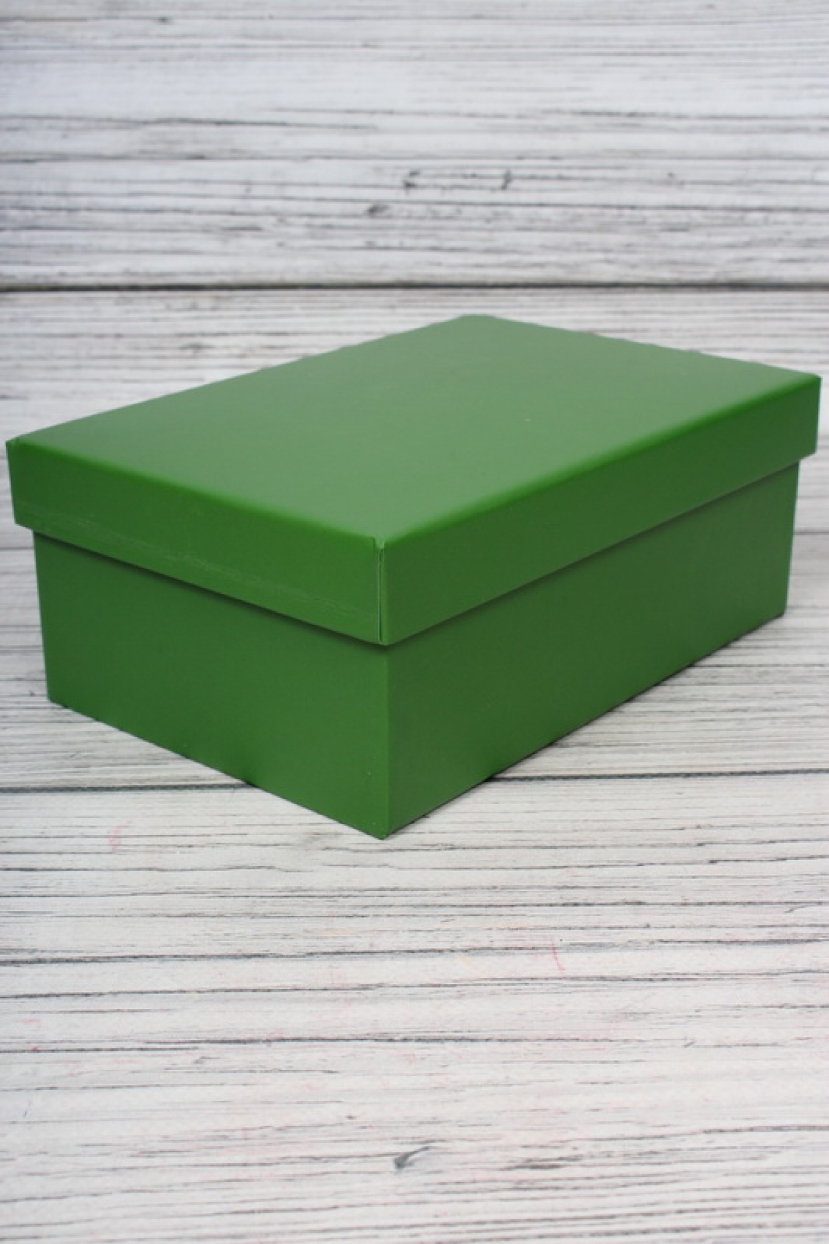 Набор подарочные коробок из 10шт -  Прямоугольник однотонный травяной 37*28*16см N921