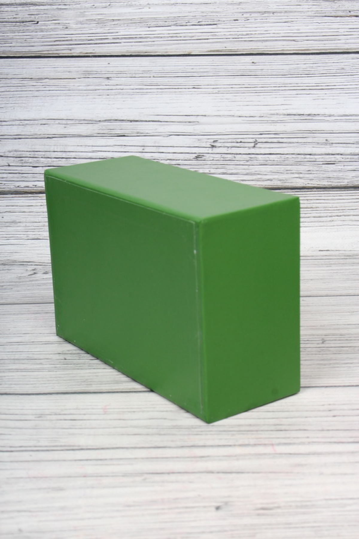 Набор подарочные коробок из 10шт -  Прямоугольник однотонный травяной 37*28*16см N921