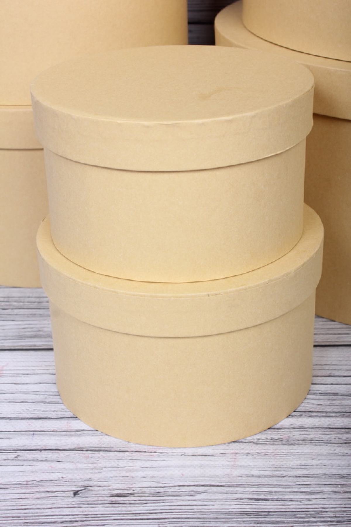 Набор подарочных коробок из 10 шт - КРУГ "КРАФТ" 35*17,3см SY813-KRAFT
