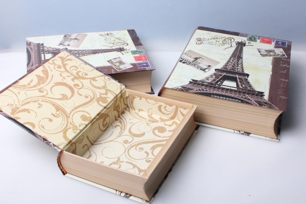 Набор подарочных коробок из 3шт. Прямоугольник книга, Башня А417, це