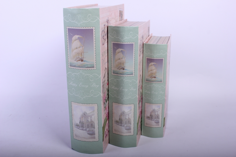 набор подарочных коробок из 3шт (прямоугольник) книга - сирень