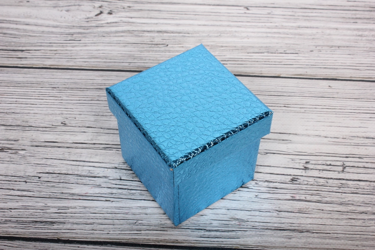 Набор подарочных коробок из 10шт - КУБ  "Синий" 26,5*26,5*26,5см  SY601-BLUE