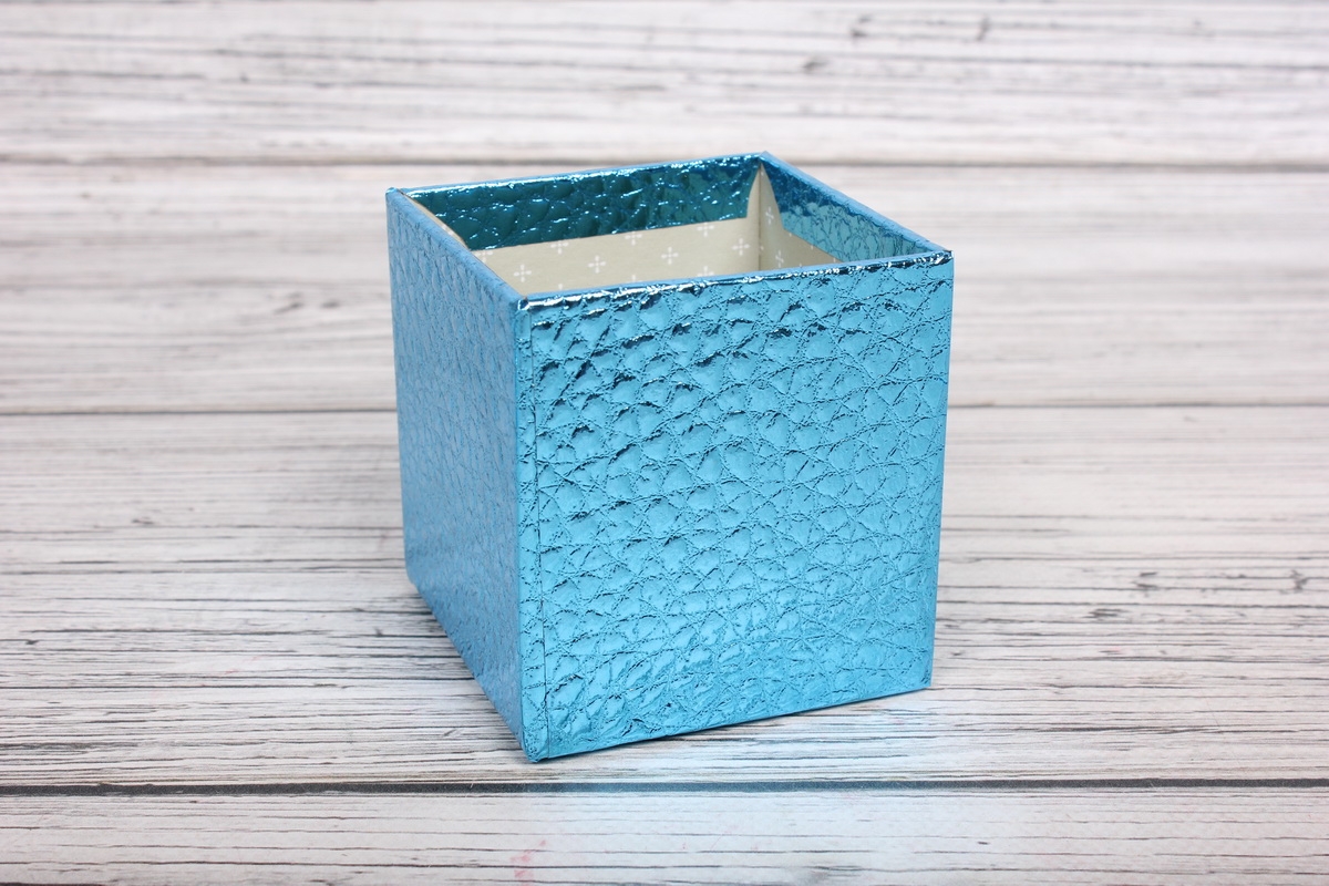 Набор подарочных коробок из 10шт - КУБ  "Синий" 26,5*26,5*26,5см  SY601-BLUE