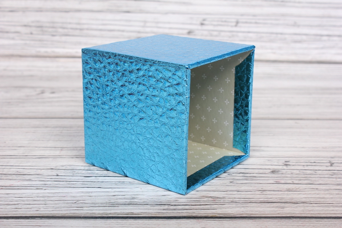 Набор подарочных коробок из 10шт - КУБ  "Синий" 26,5*26,5*26,5см  SY601-BLUE