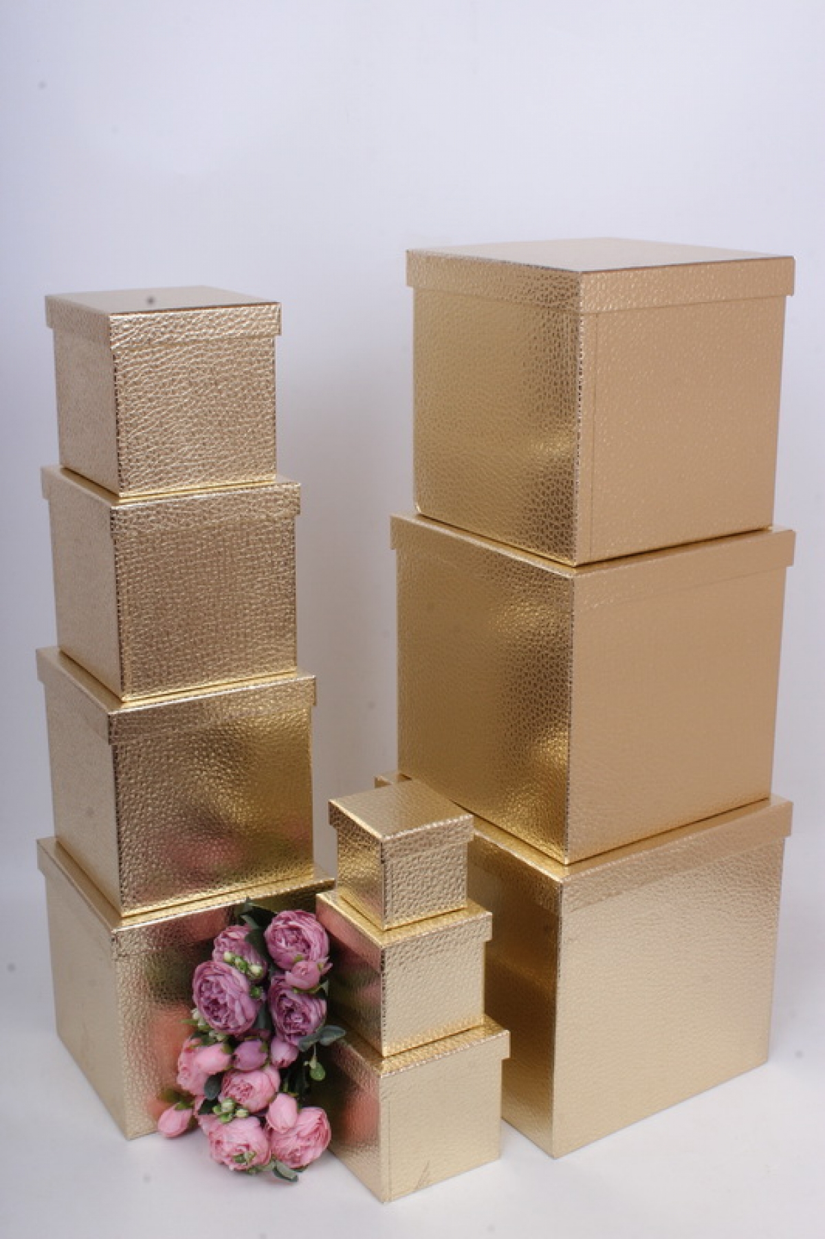 Набор подарочных коробок из 10шт - КУБ  "Золото" 26,5*26,5*26,5см  SY601-GOLD