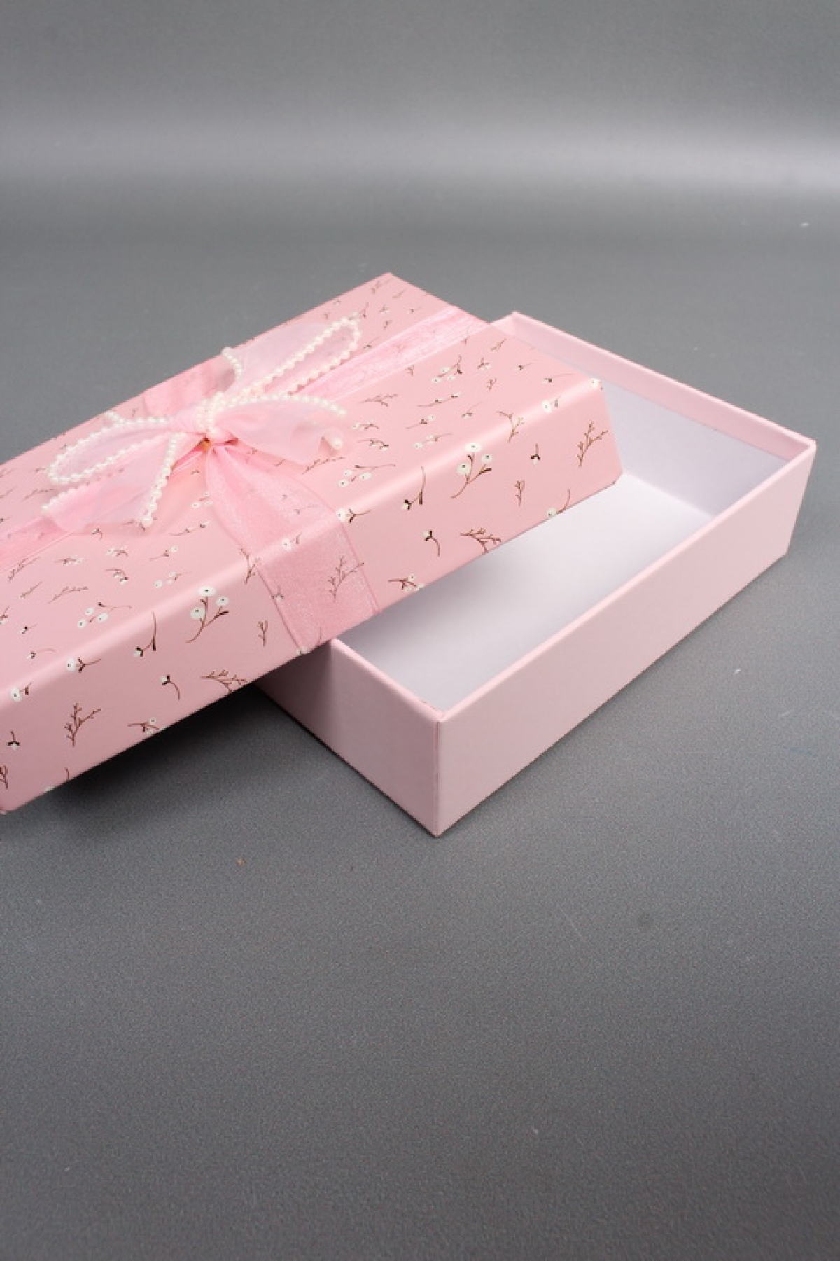 Набор подарочных коробок из 3шт - Прямоугольник Бант с жемчугом 24*19*8,5  К223