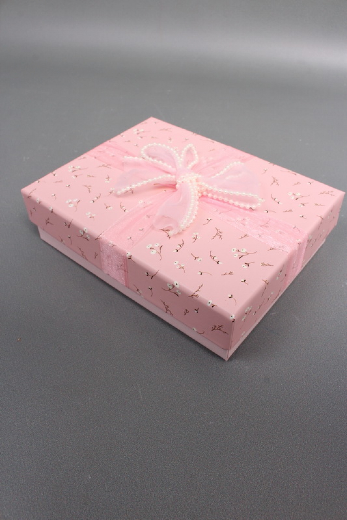 Набор подарочных коробок из 3шт - Прямоугольник Бант с жемчугом 24*19*8,5  К223