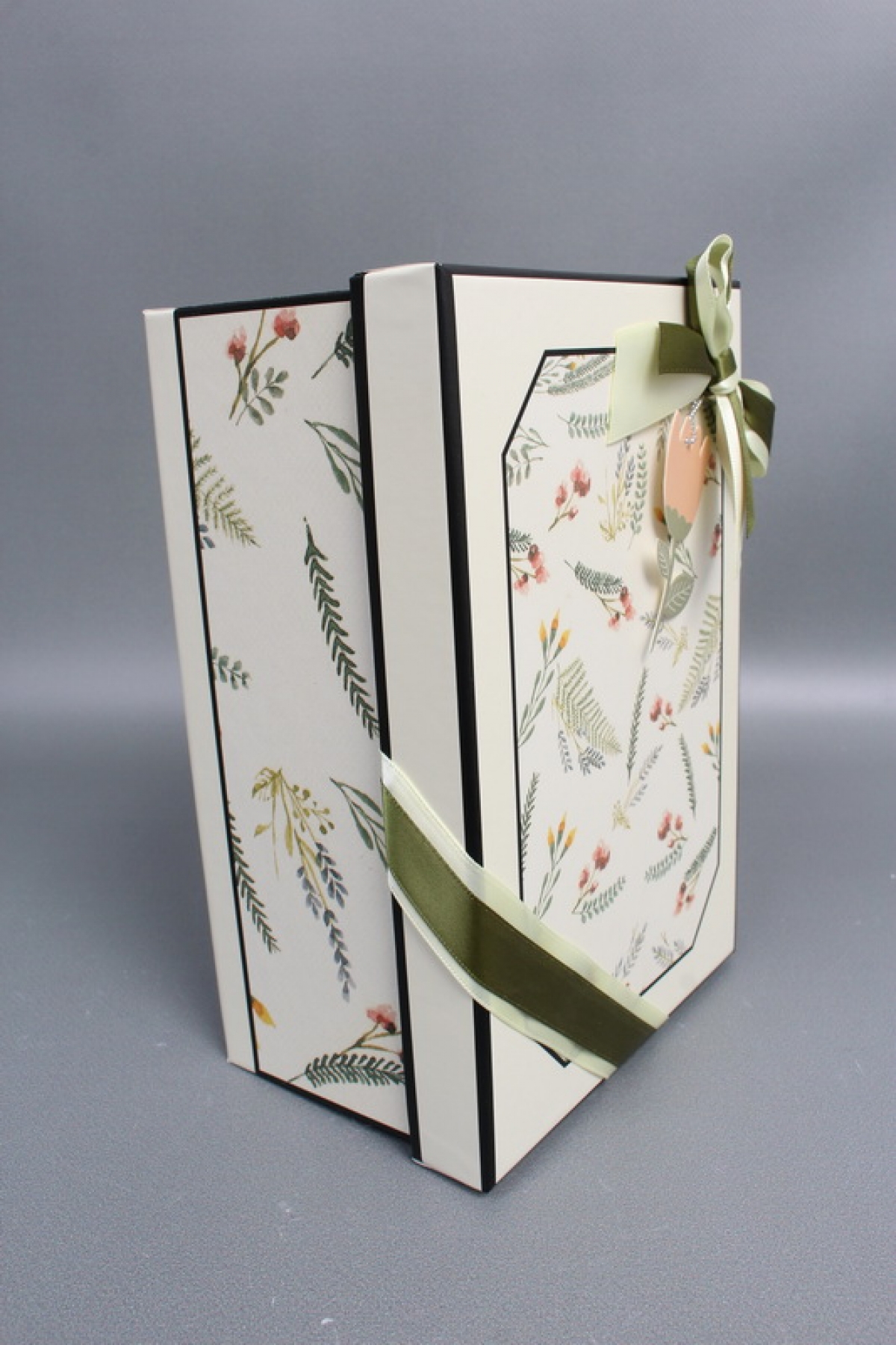 Набор подарочных коробок из 3шт - Прямоугольник Гербарий 29*22*13см   К233