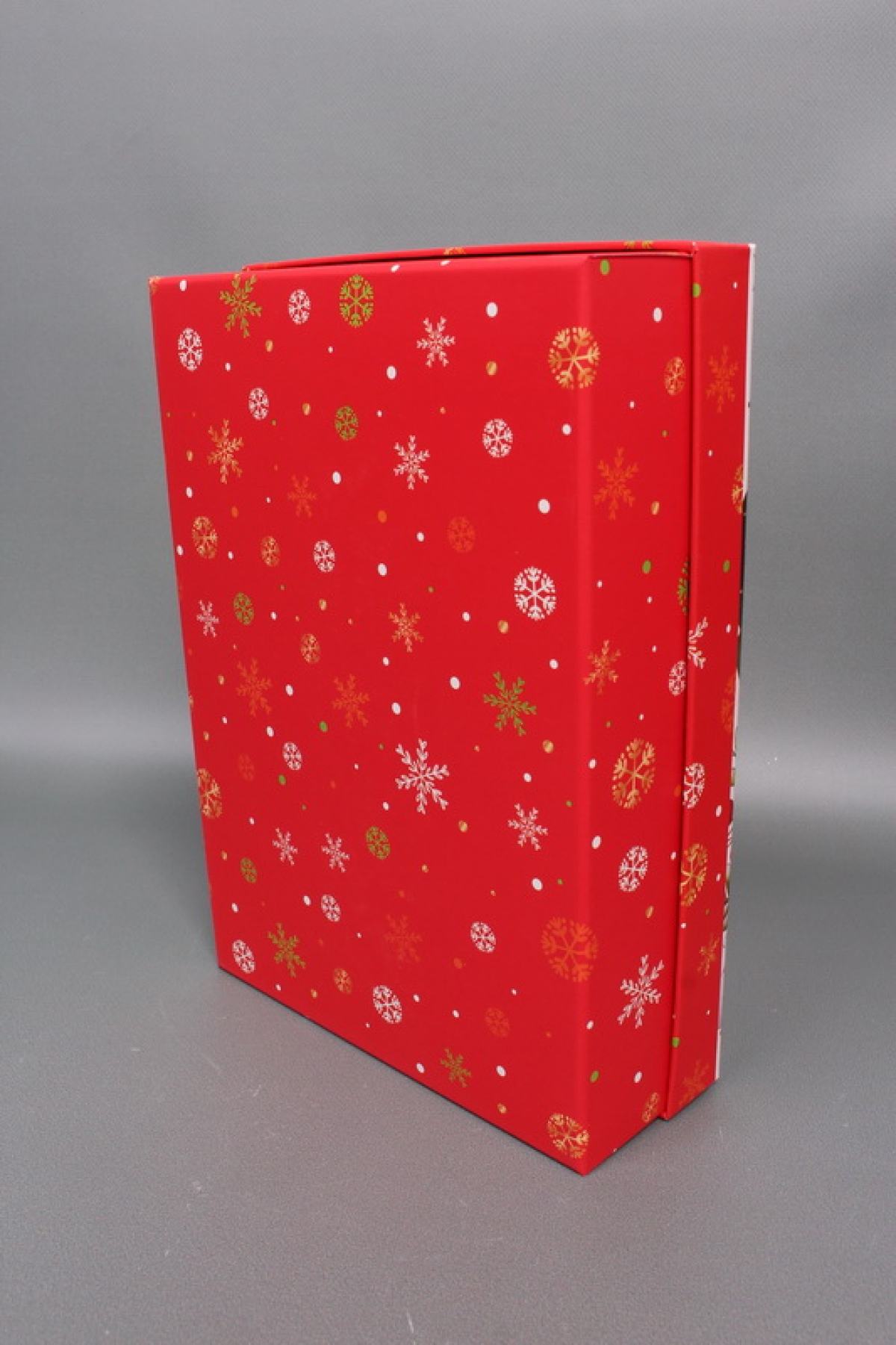 Набор подарочных коробок из 3шт - Прямоугольник НГ Снеговики с тиснением 33*23*9  N2508