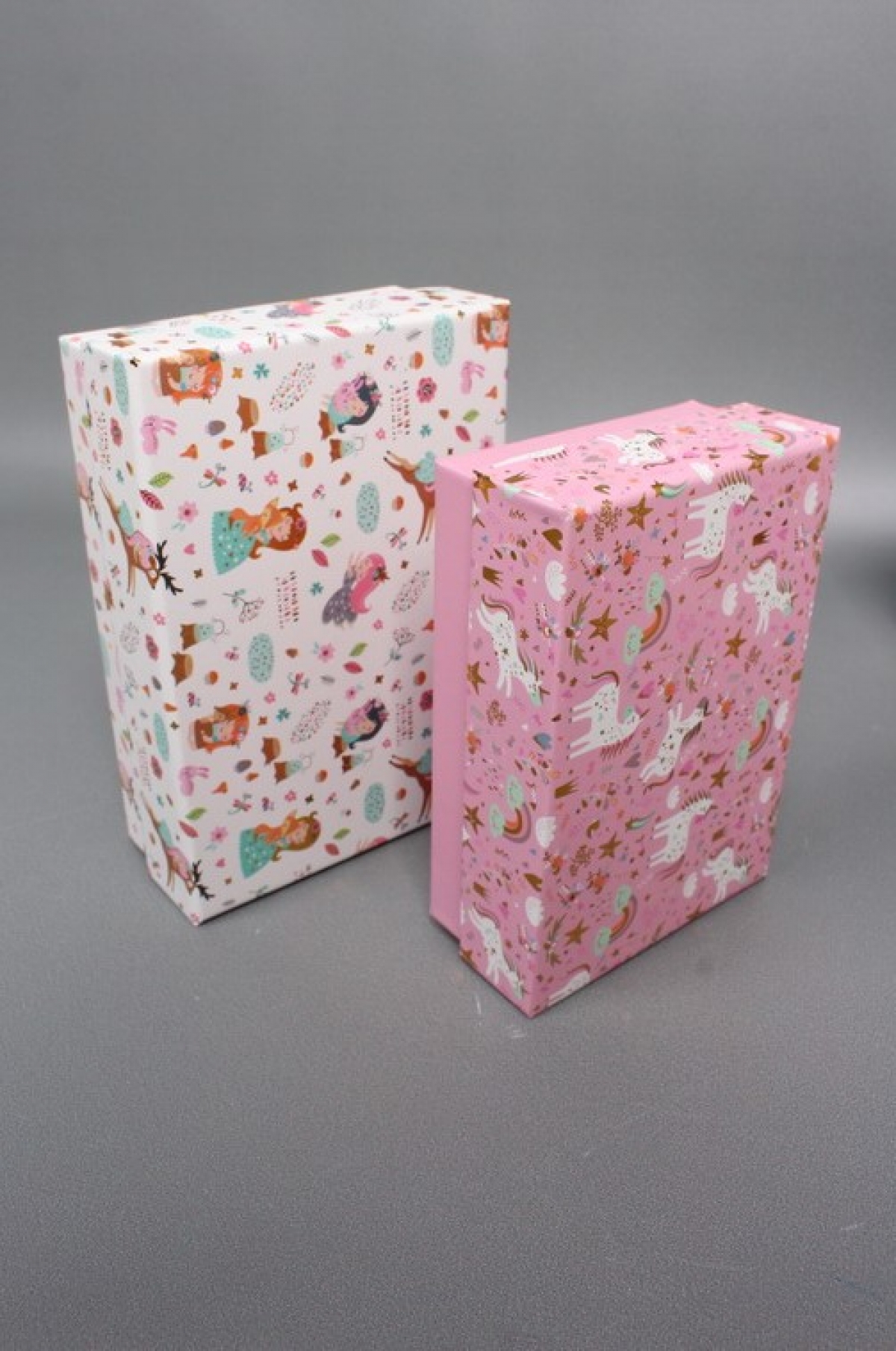 Набор подарочных коробок из 10шт - Прямоугольник  "Феечки"  37*27*11  D389