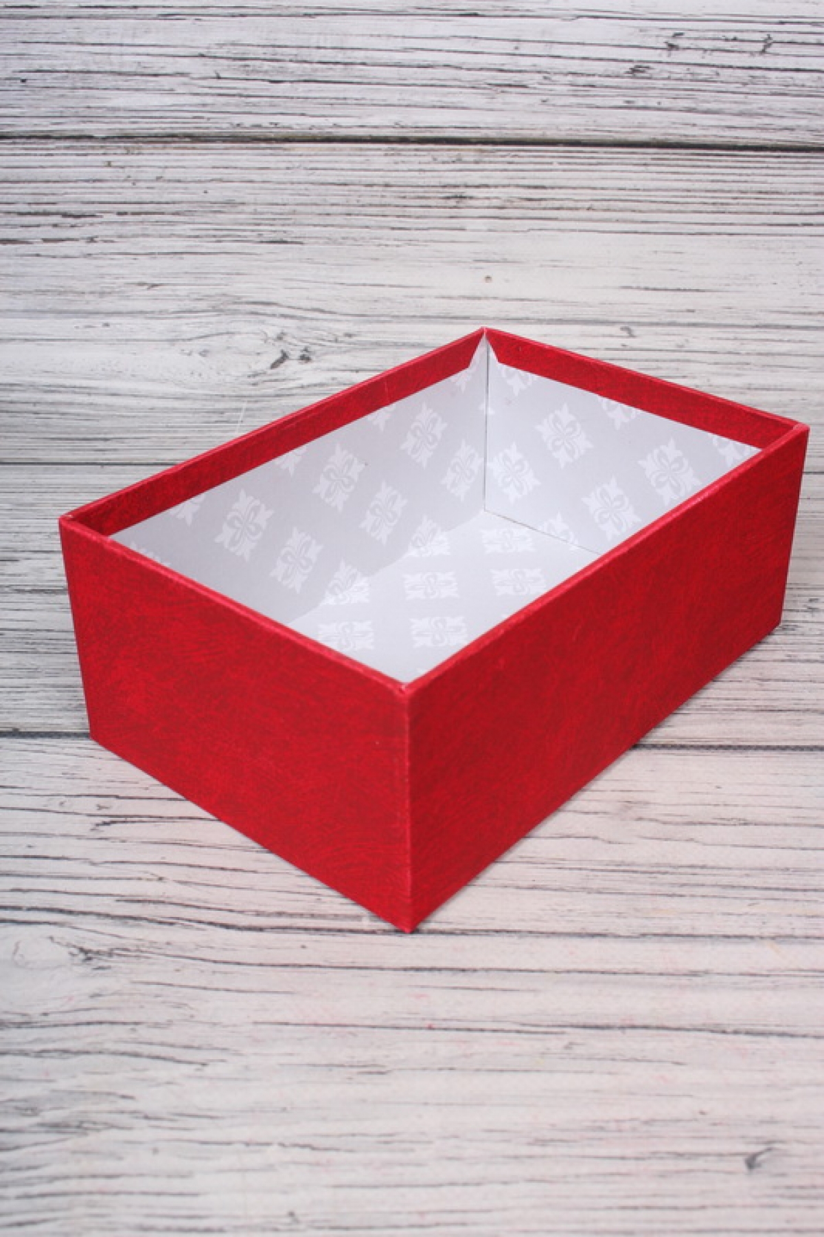 Набор подарочных коробок из 10шт -  Прямоугольник Холст красный 37*28*16см  К949