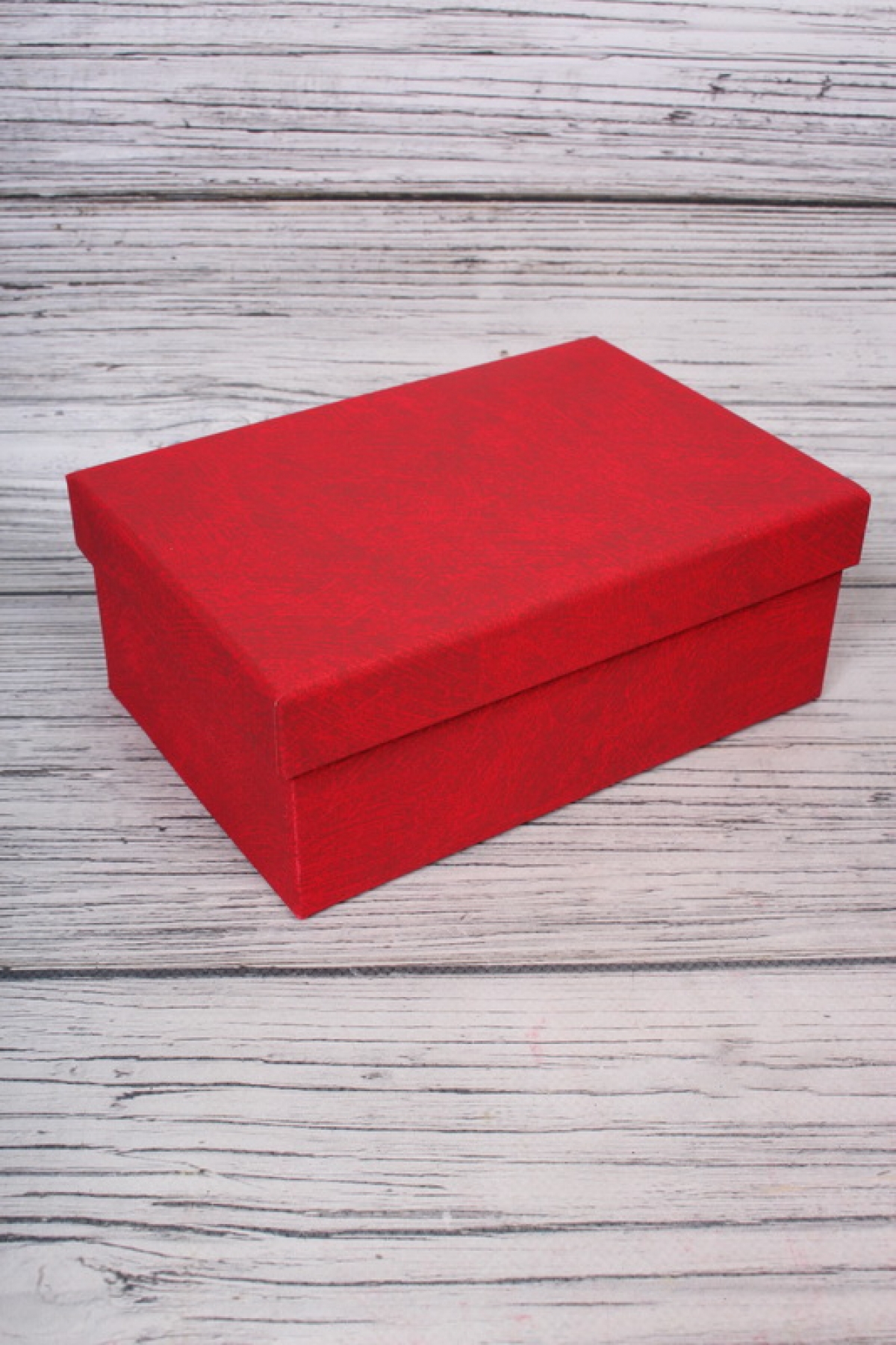 Набор подарочных коробок из 10шт -  Прямоугольник Холст красный 37*28*16см  К949
