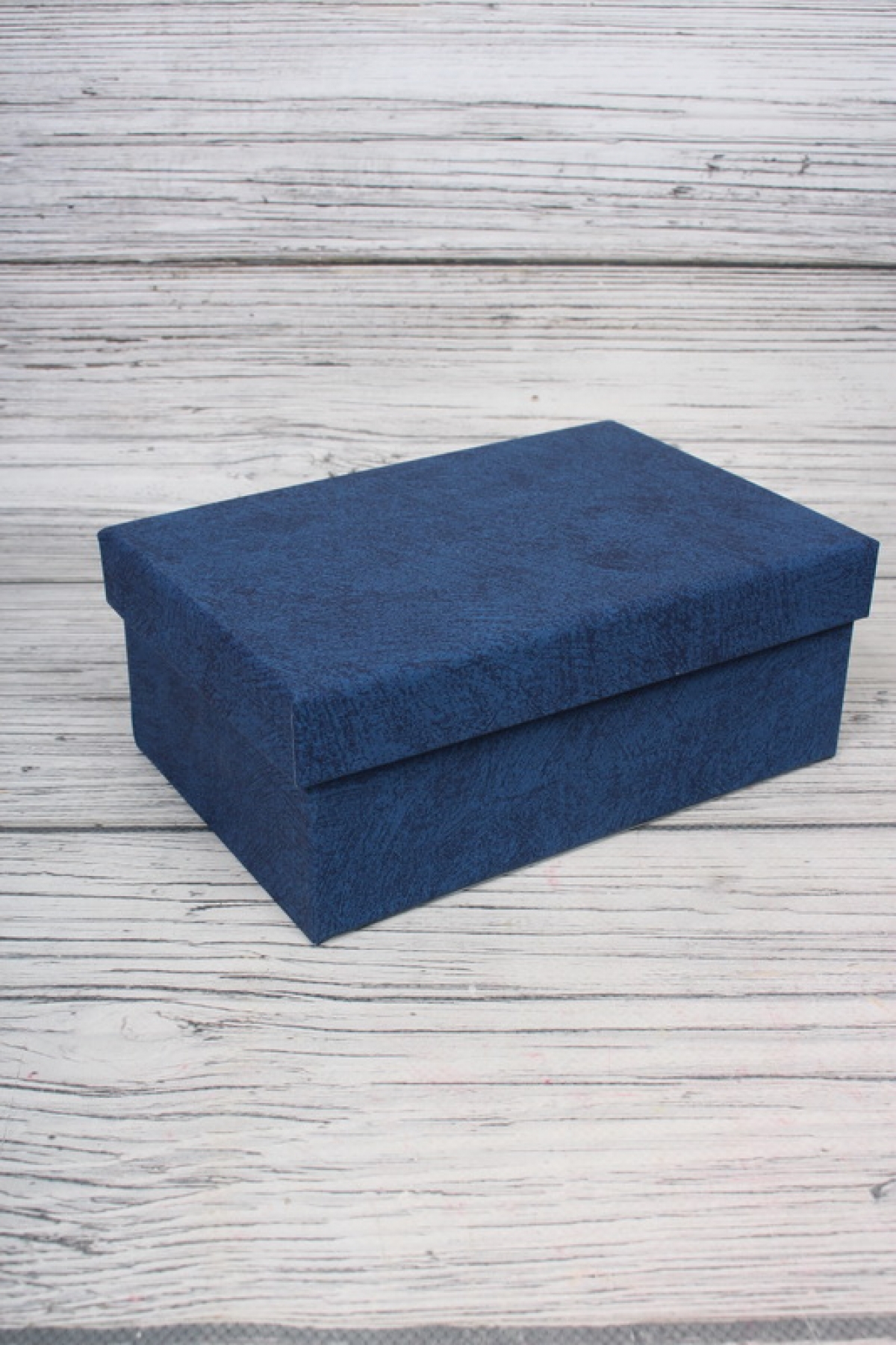 Набор подарочных коробок из 10шт -  Прямоугольник Холст синий 37*28*16см  К948