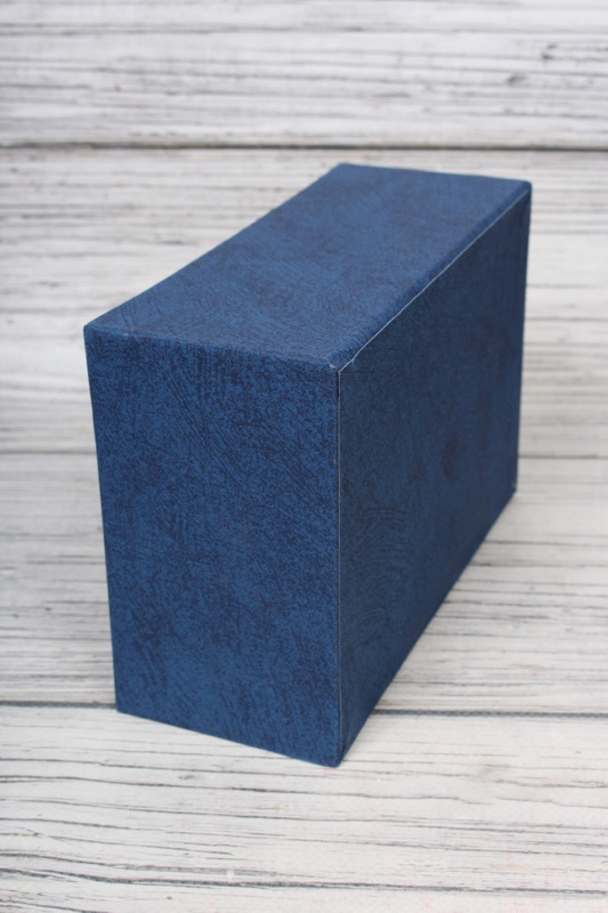 Набор подарочных коробок из 10шт -  Прямоугольник Холст синий 37*28*16см  К948