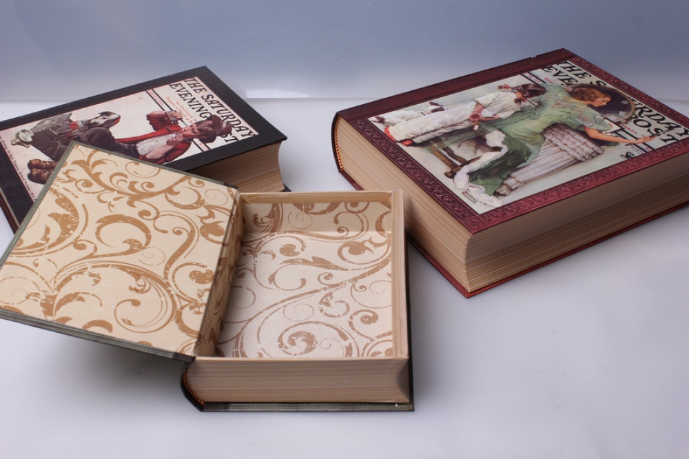 набор подарочныз коробок из 3шт. &quot;прямоугольник, книги&quot;