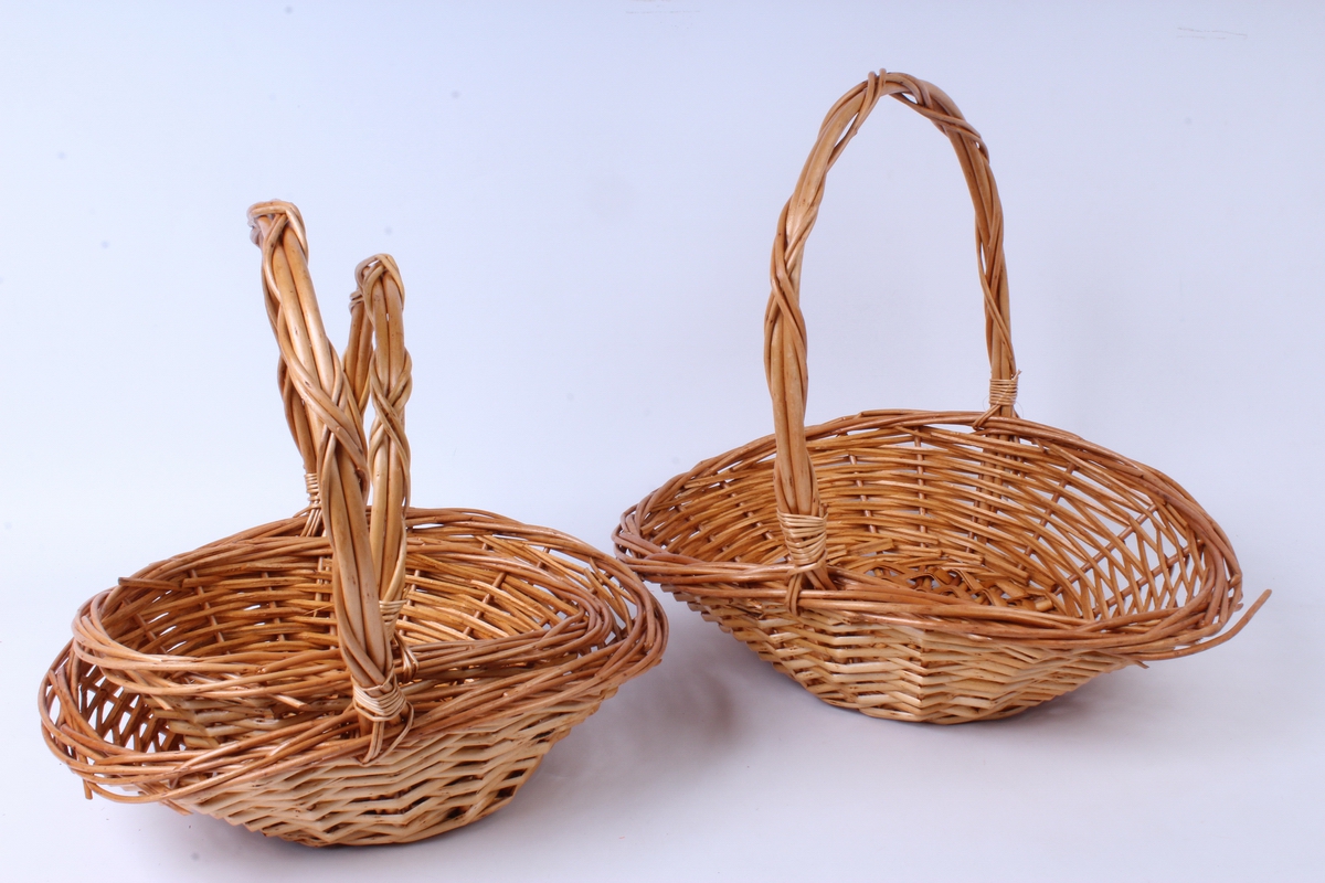 набор светло-коричневых корзин из ивы 3 шт 39x31 h=12/37cm