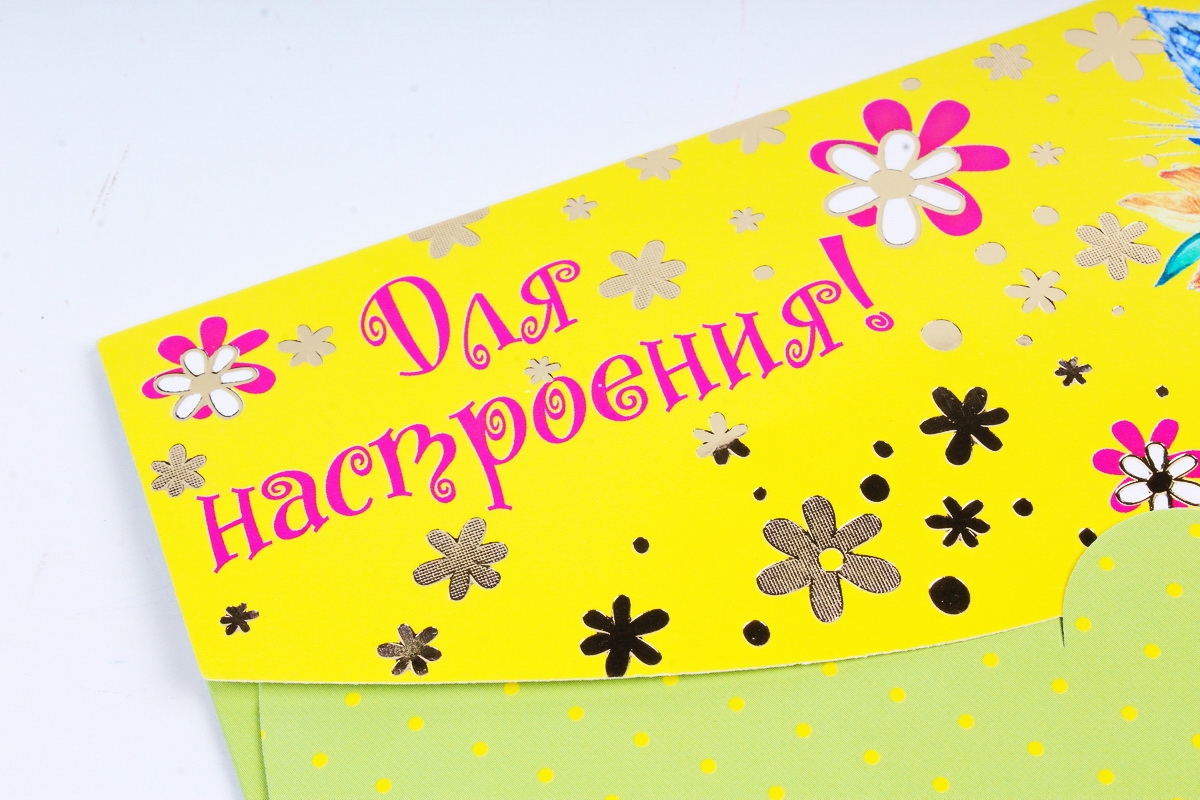 Открытка 39595 Для настроения! конвертик 85х165			4602560001075