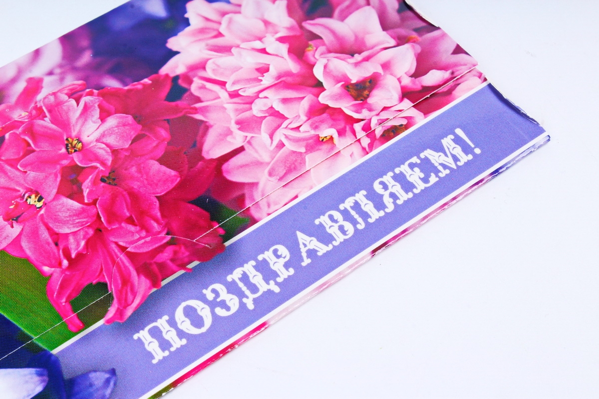 Открытка 39457 Поздравляем! конвертик 85х165	  4602560000078