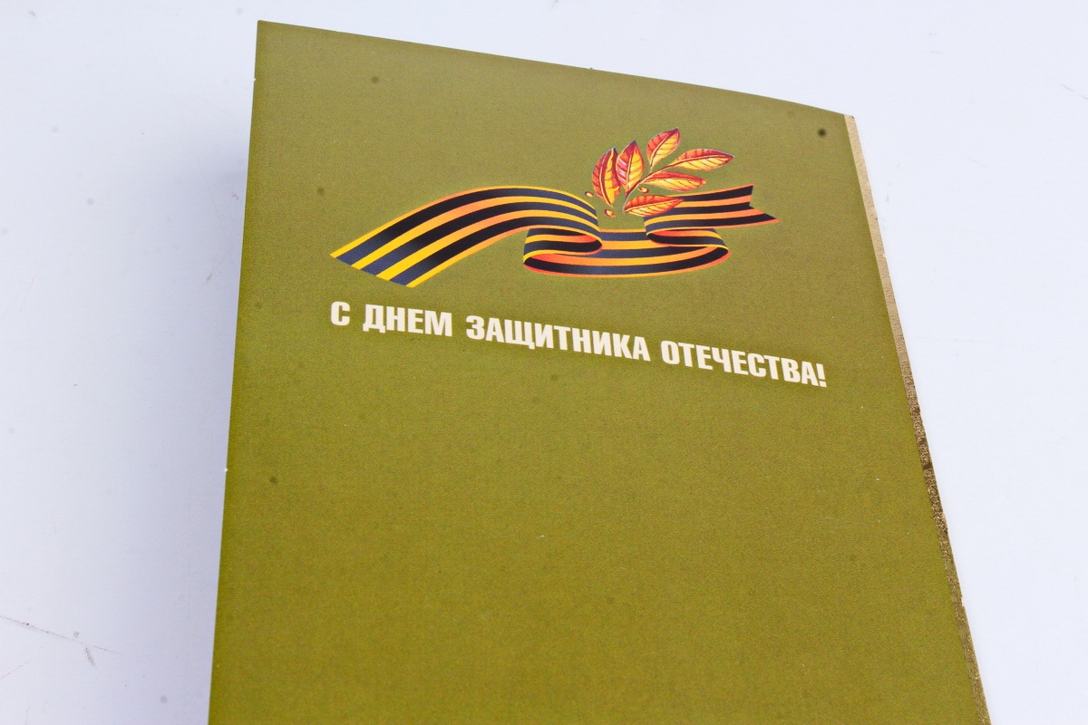 Открытка 39306 С Днем Защитника Отечества! евро 105х210 б/т	4602560000092
