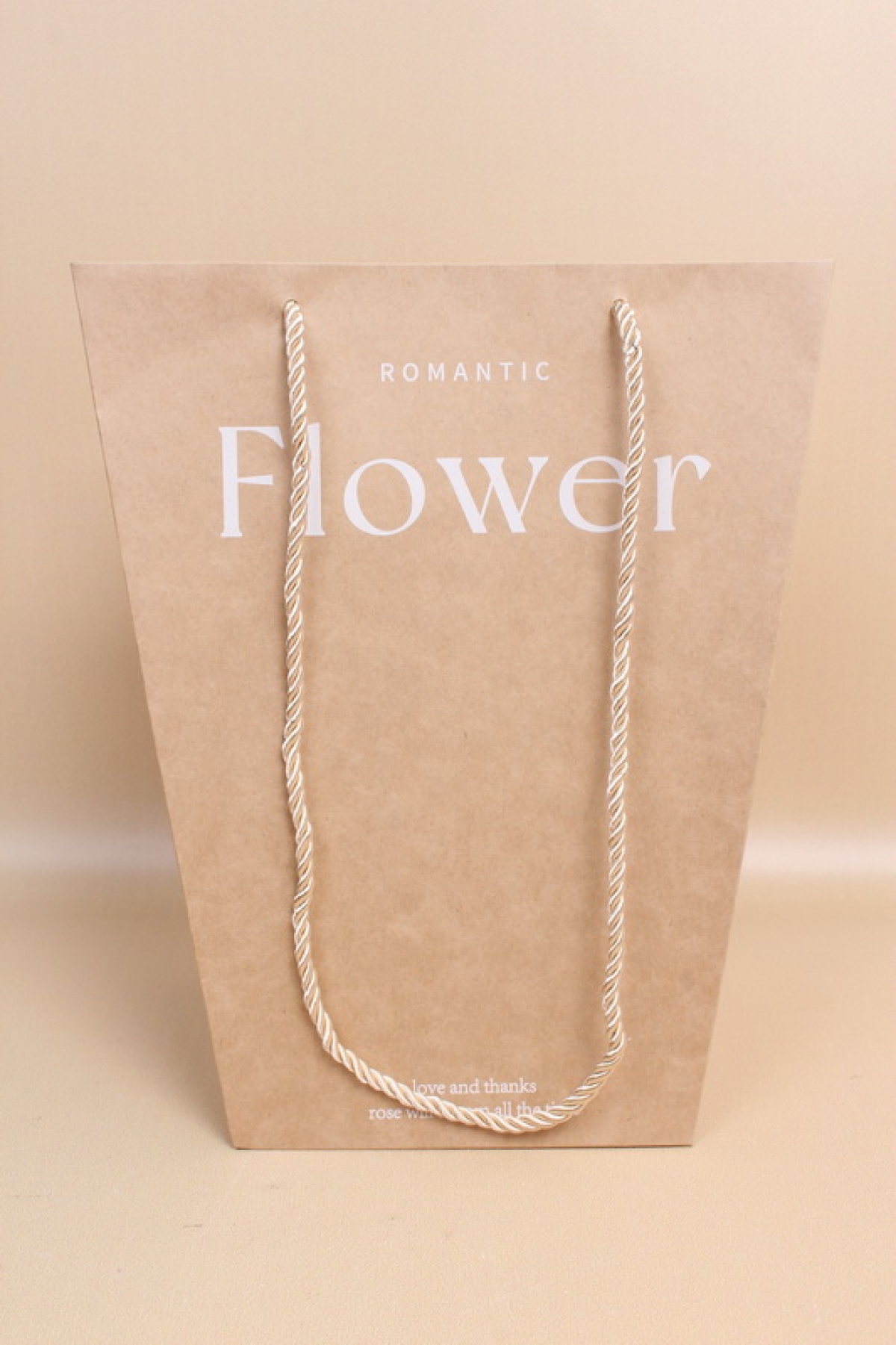 Пакет "Romantic flower", 25*16*30см, крафт  9605Н