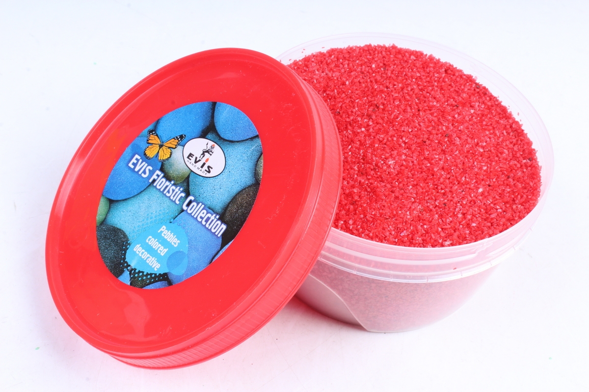Песок цветной 380гр красный (кварцевая крошка, фракция 0,5-1 мм)	301527038108