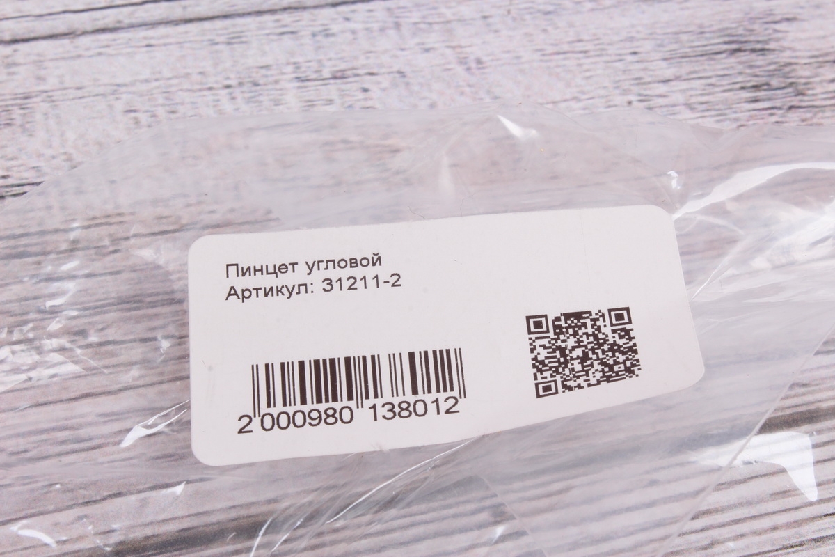 Пинцет угловой. 15.5см.