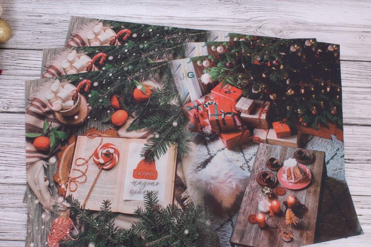 Плёнка дизайнерская, 50*70см/10л. "Cristmas Eve" 3691 Н