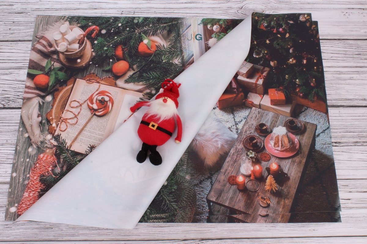 Плёнка дизайнерская, 50*70см/10л. "Cristmas Eve" 3691 Н