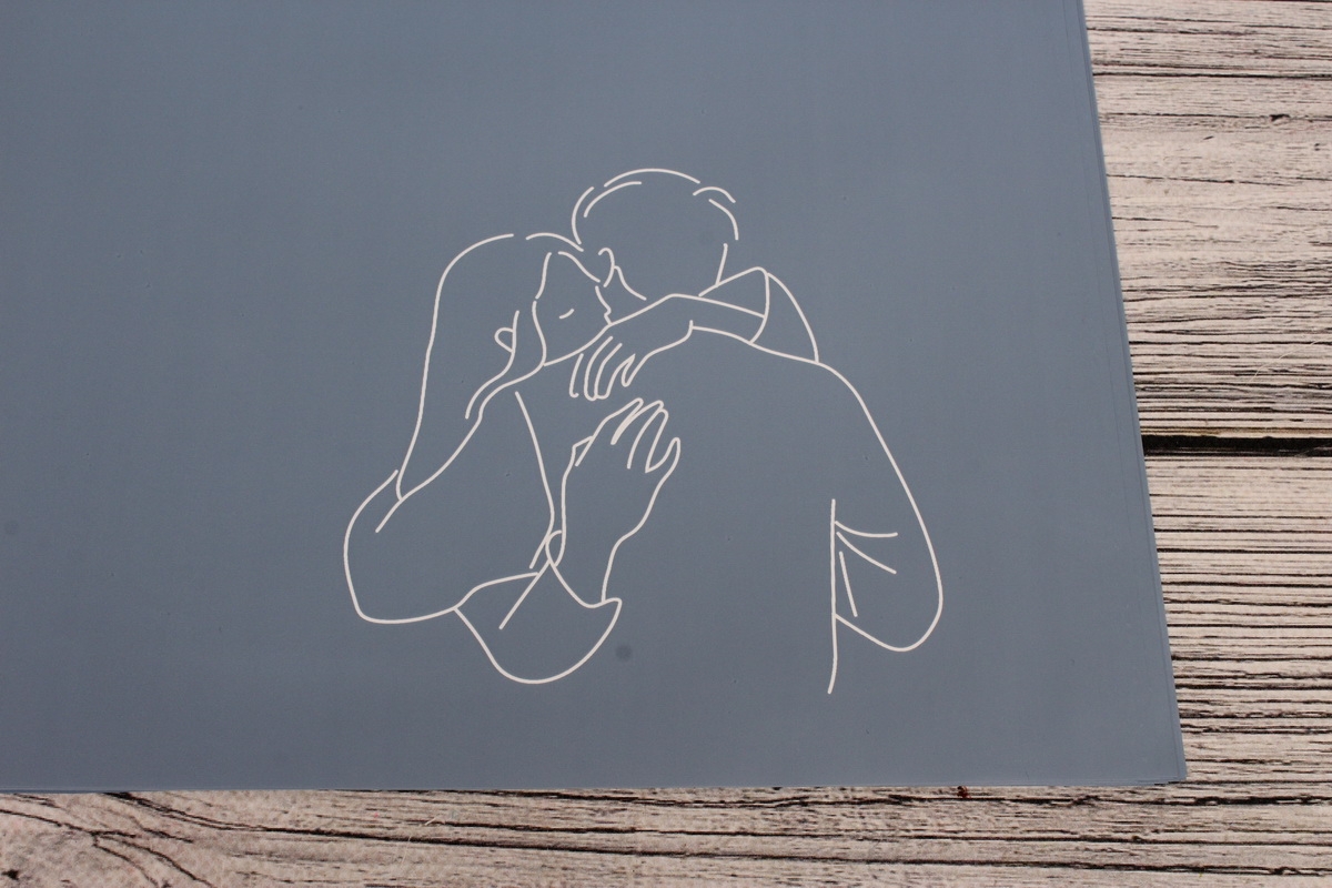 Плёнка матовая "LOVE YOU" 58*58см/10л., синий 6844Н