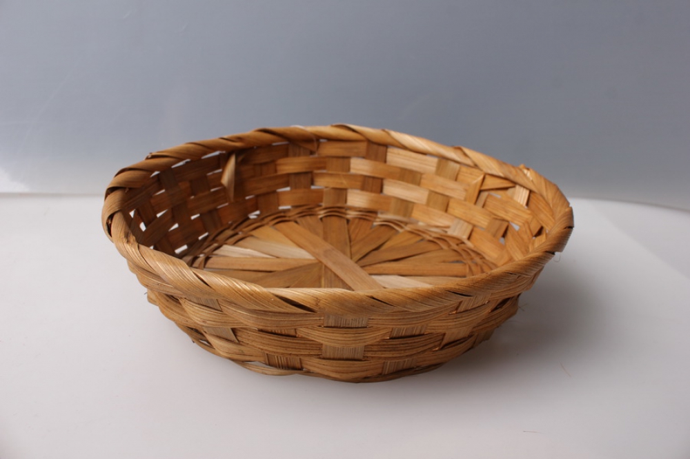 плошка плетеная (бамбук) коричневый, d=20, h=3,5см 1шт 8680