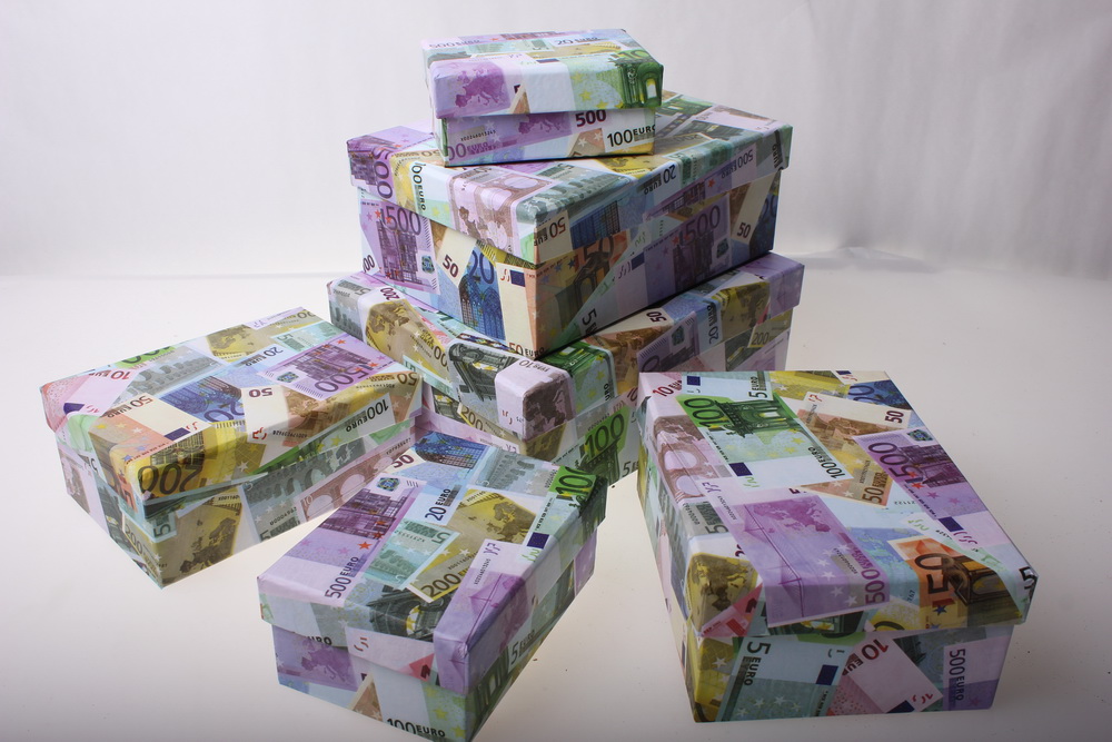 подарочные коробки (набор из 6х штук) прямоугольник 20х15х8см sy2277 - деньги