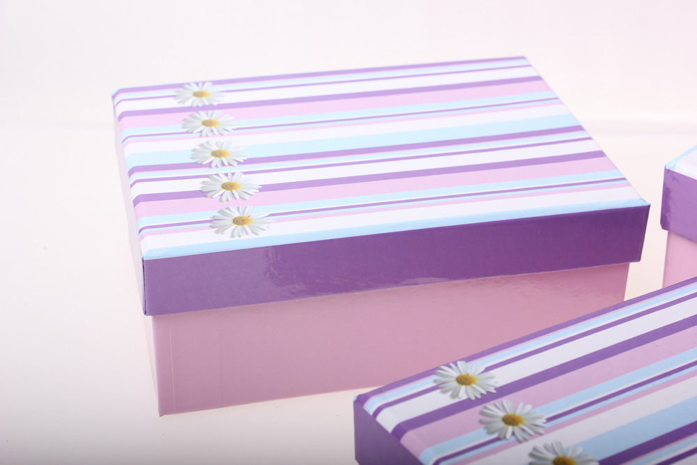 подарочные коробки (набор из 6х штук) прямоугольник 20х15х8см sy2277 - ромашки