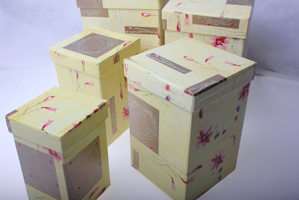 подарочные коробки набор колонна (141421)   к-02 (5 шт.) цвета в ассортименте