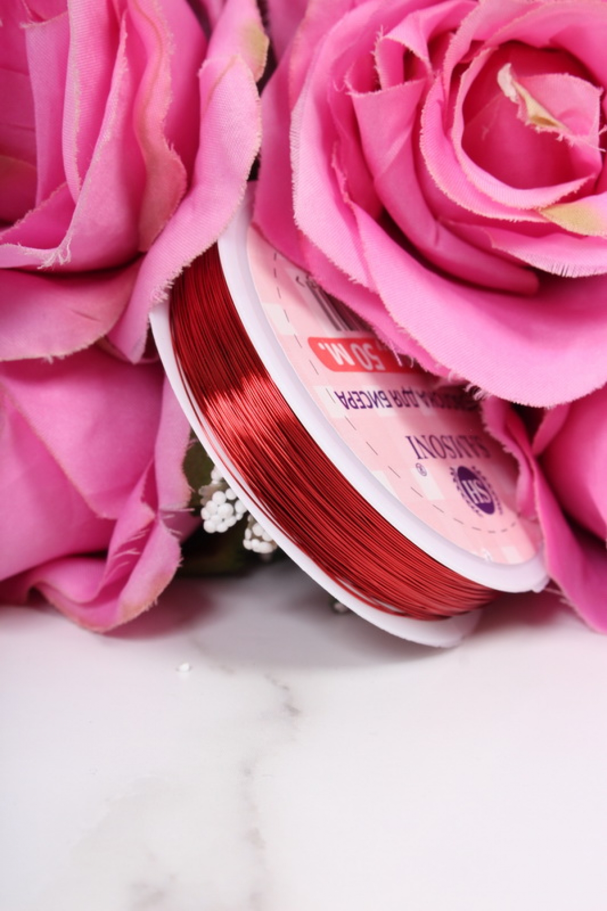 Проволока флористическая 0,3мм*50м красная