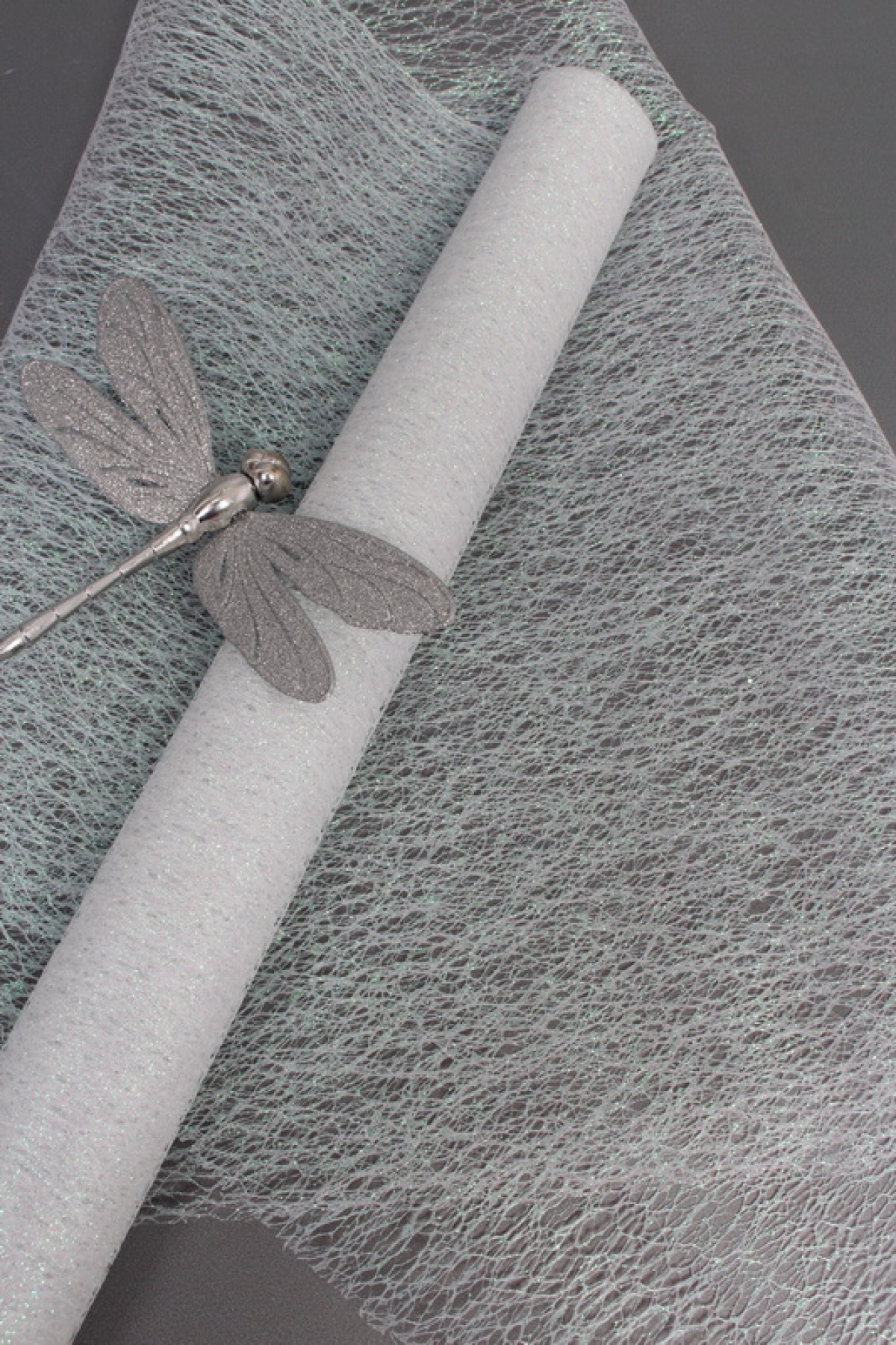 Сетка Крошет перламутр "Паутинка", белый  1514Н