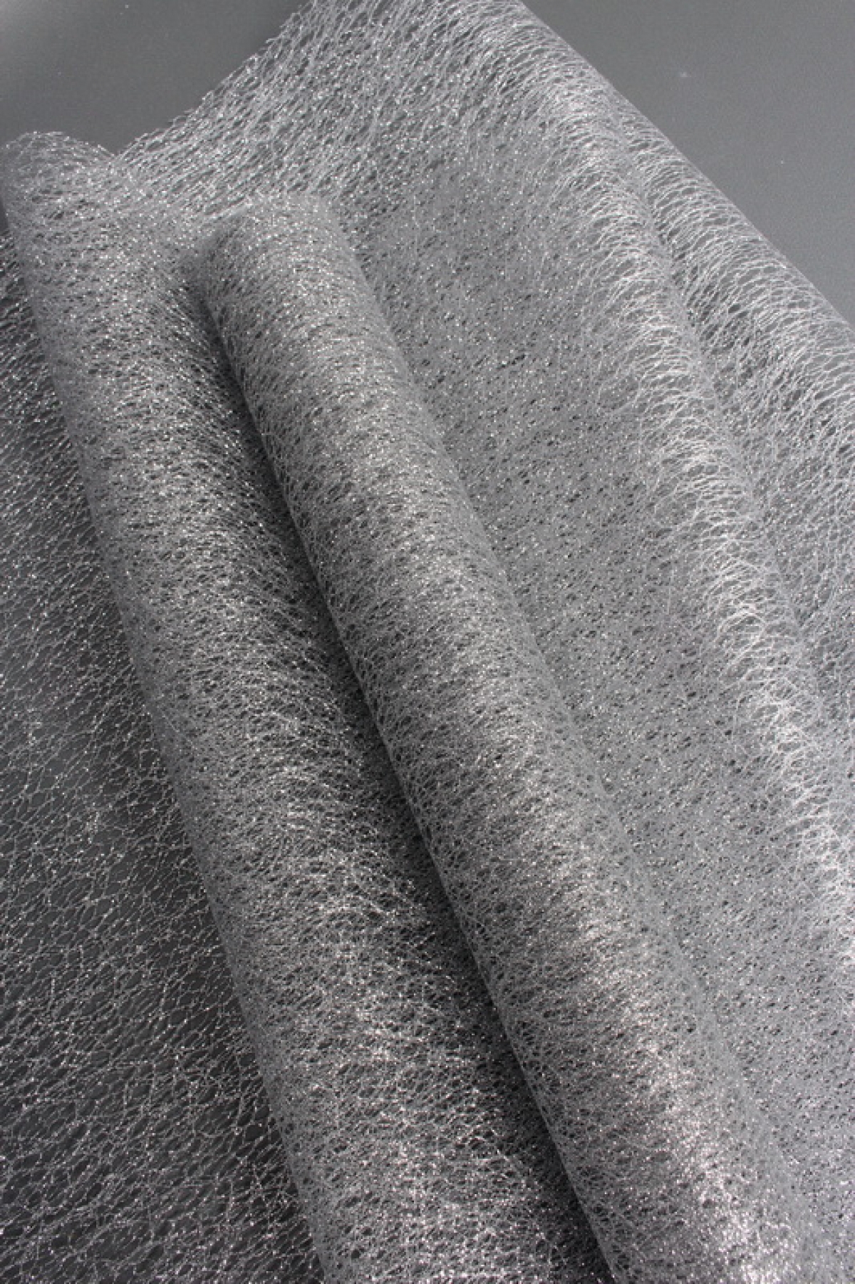 Сетка Крошет перламутр "Паутинка", серебро  1484H