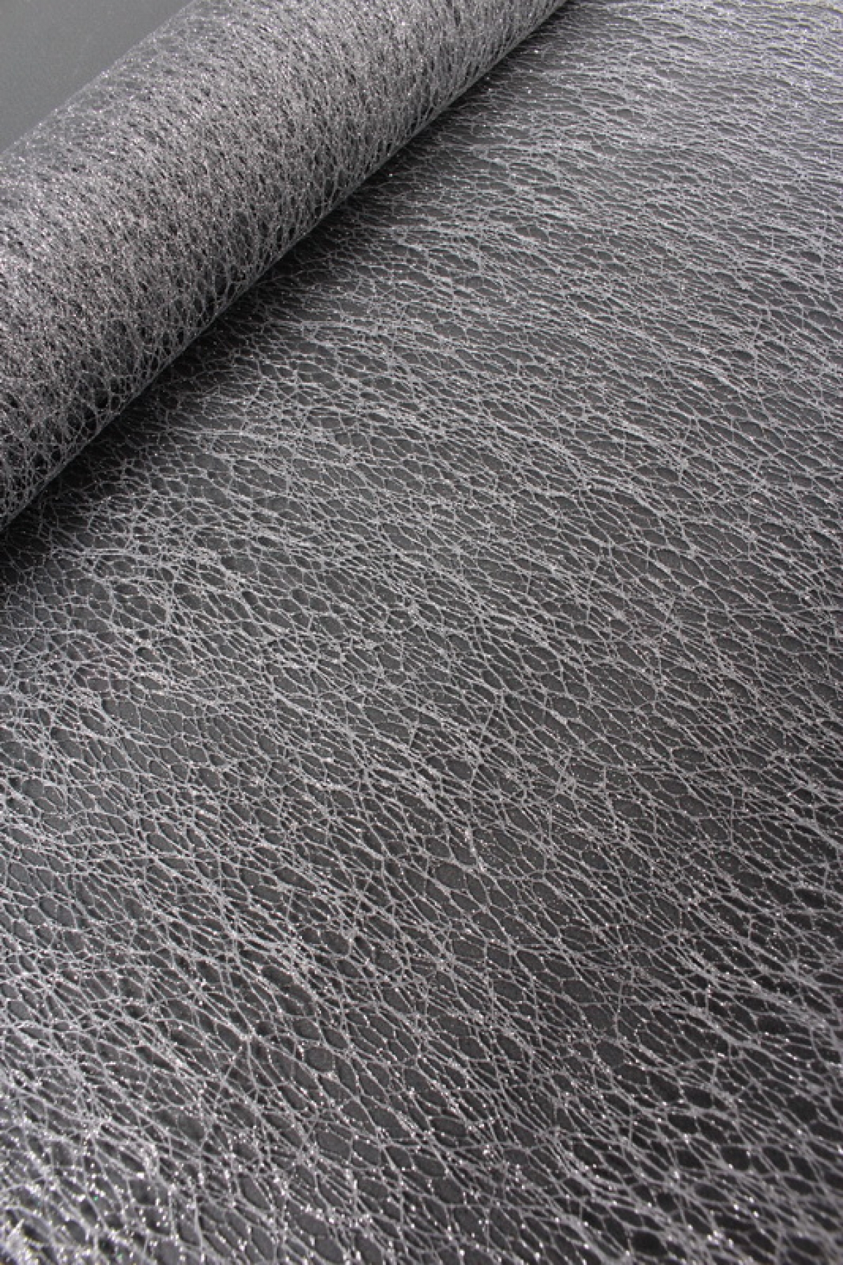 Сетка Крошет перламутр "Паутинка", серебро  1484H