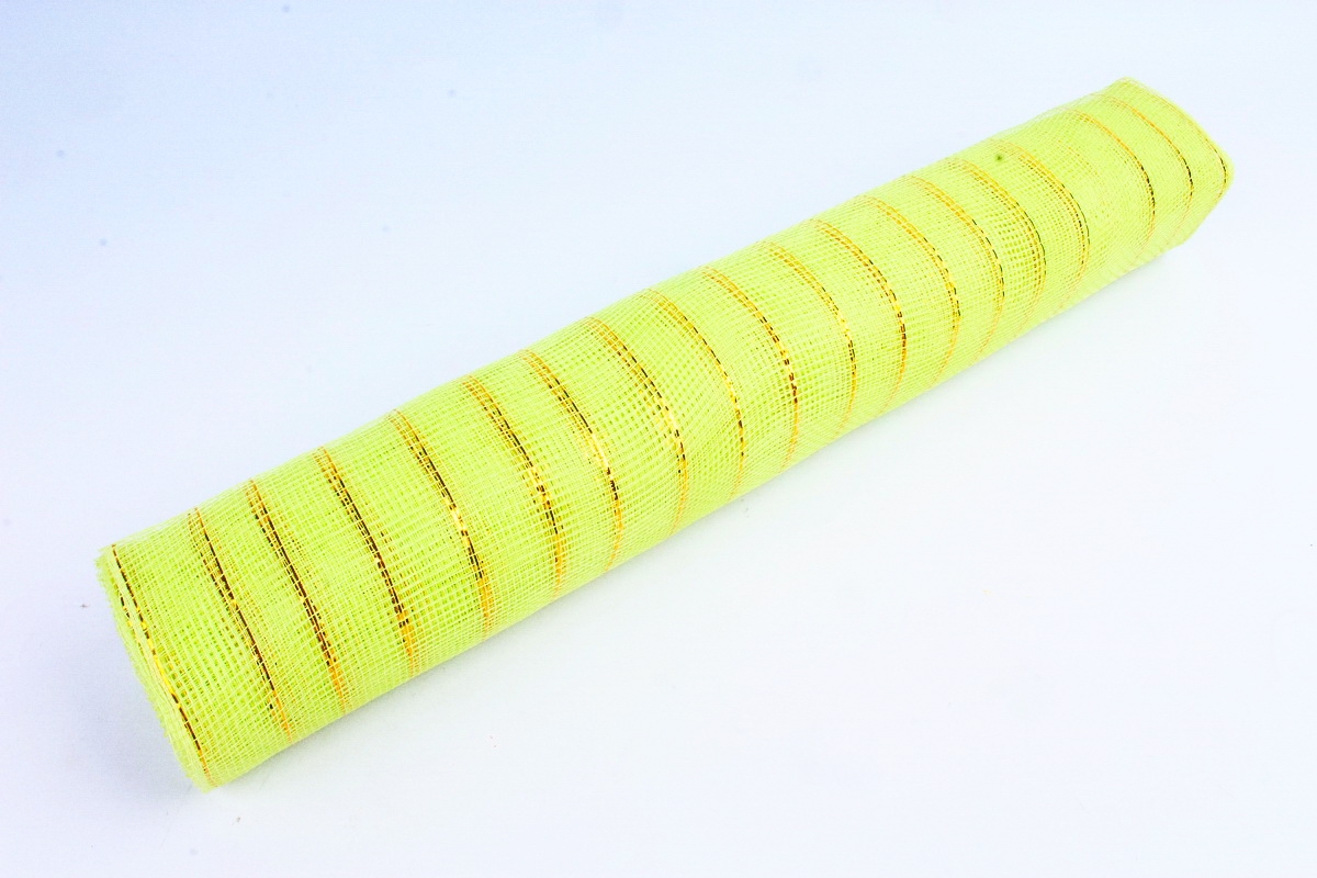 Сетка с золотой полосой салатовая 53*10 ярд