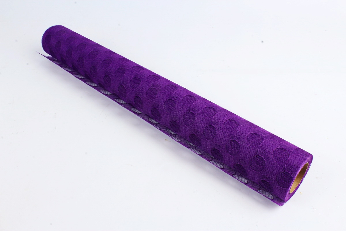 Сетка "Тюль Горох",50cmx5yds цв. фиолетовый 4689 (Н)