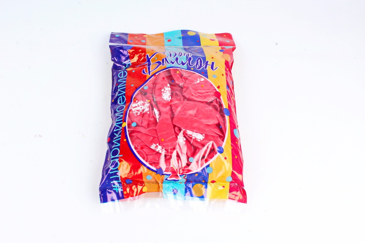 Шар (12"/30см) С Новым годом, Красный, пастель, 2ст, 100шт Арт.612514