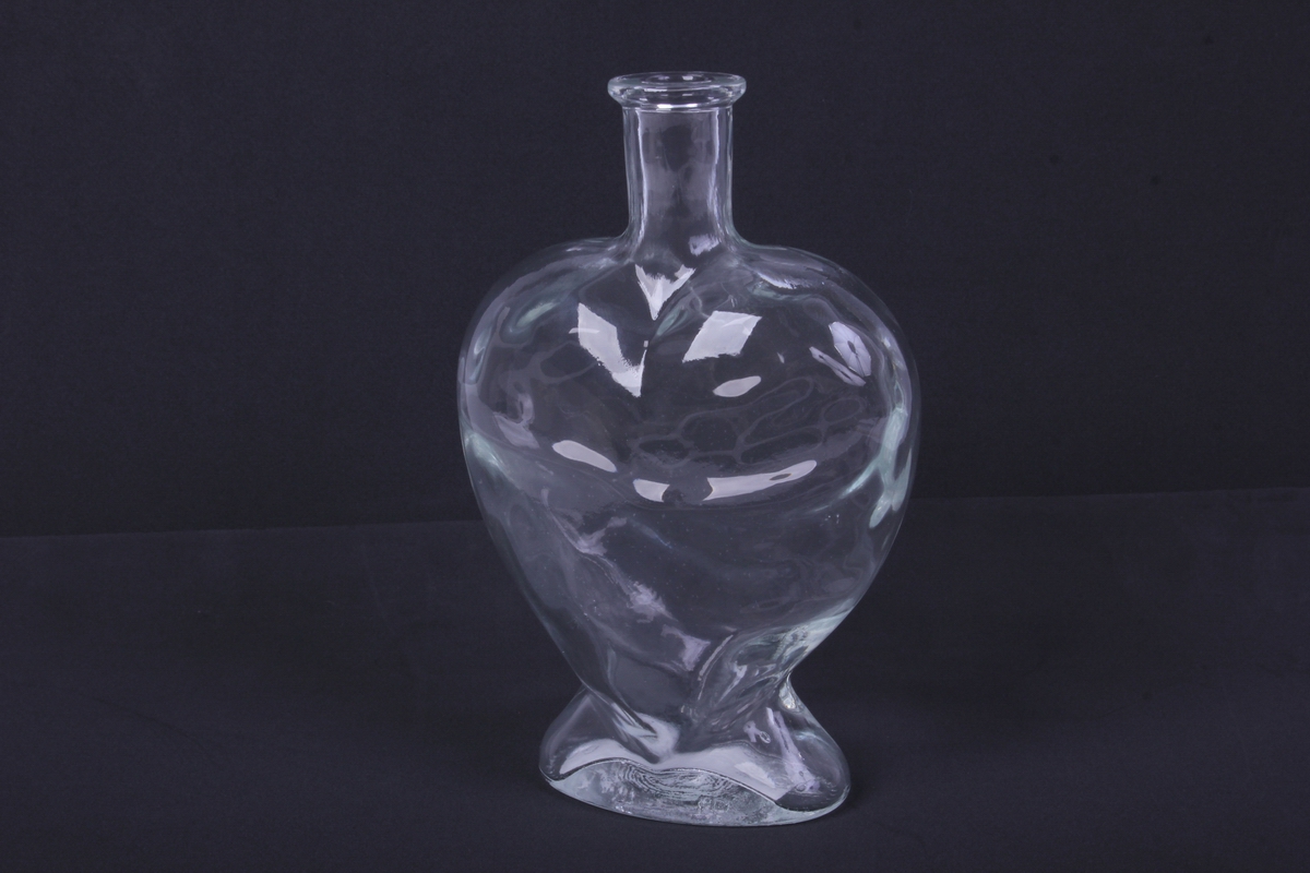 стеклянная сердце-2 ваза-бутылка декоративная 1523 