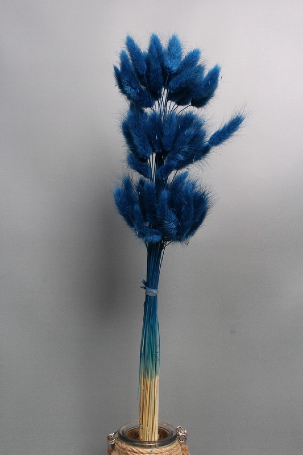 Сухоцвет "Лагурус", 60 шт в пучке, разм. цветка 5-7 см, спелая голубика  4077М