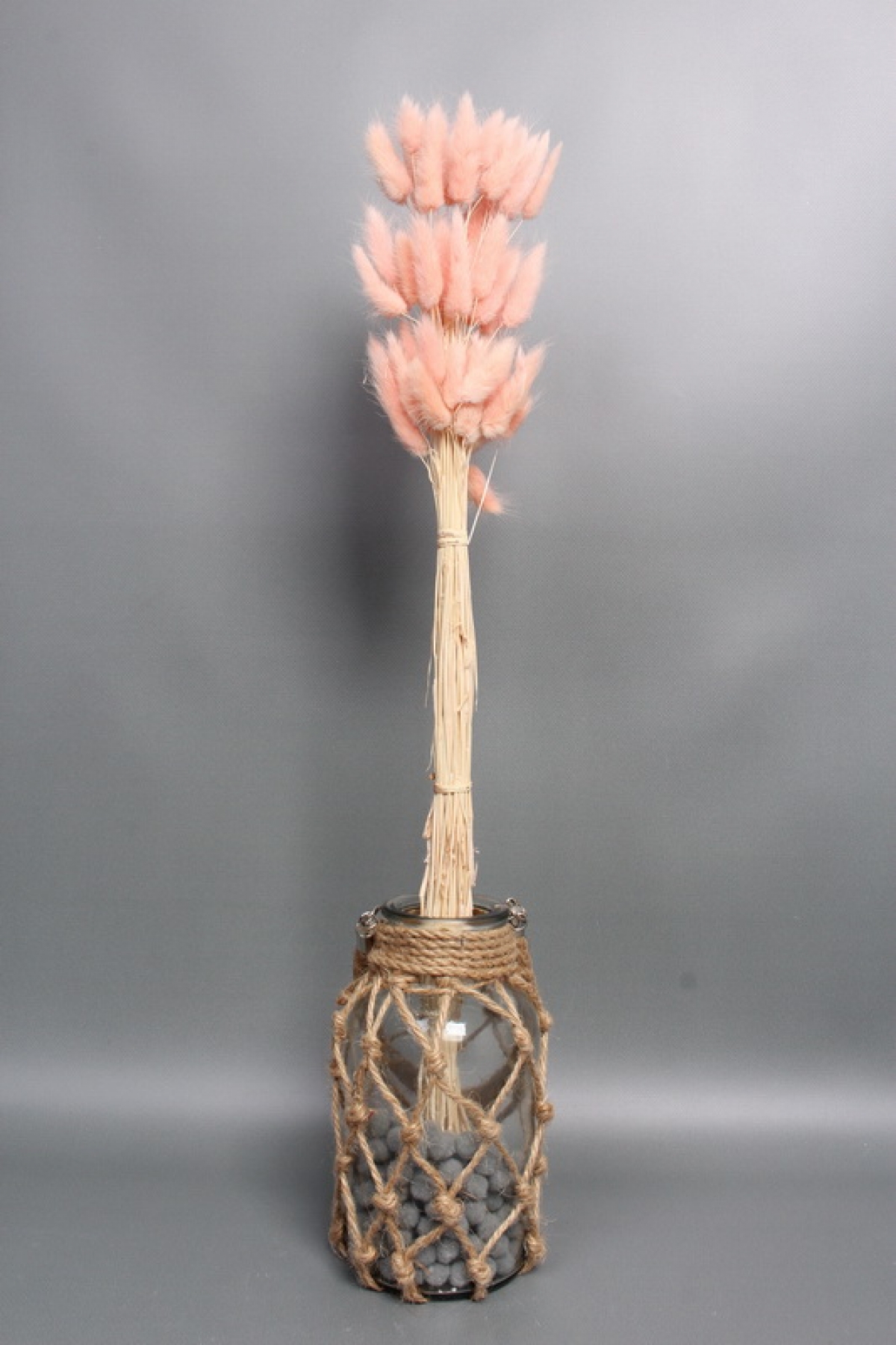 Сухоцвет "Лагурус", 60 шт в пучке, разм. цветка 5-7 см,  светло-розовый  8186М