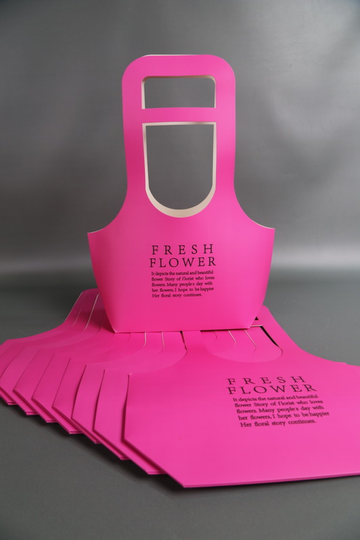 Сумка для цветов 22*40*10см фуксия (10шт/уп) М502