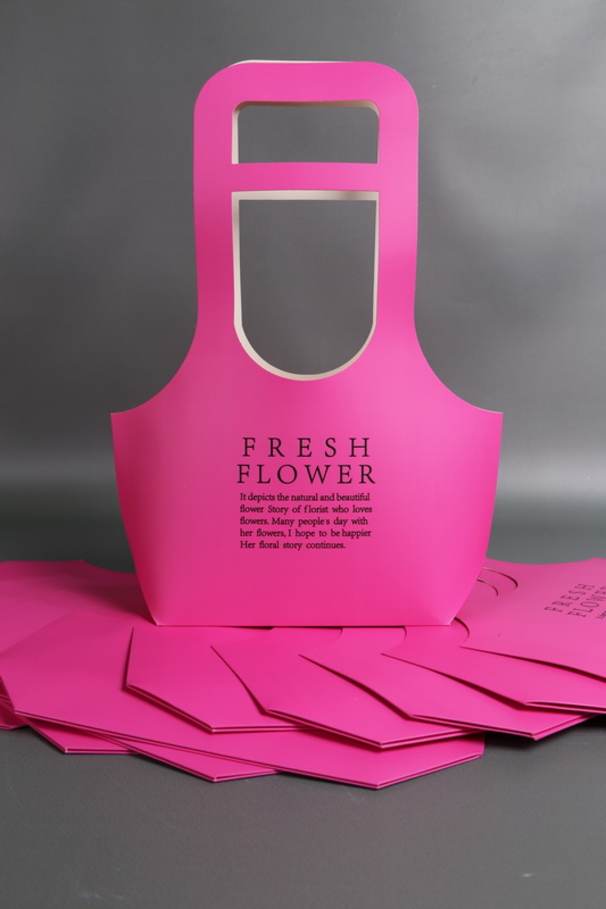 Сумка для цветов 22*40*10см фуксия (10шт/уп) М502