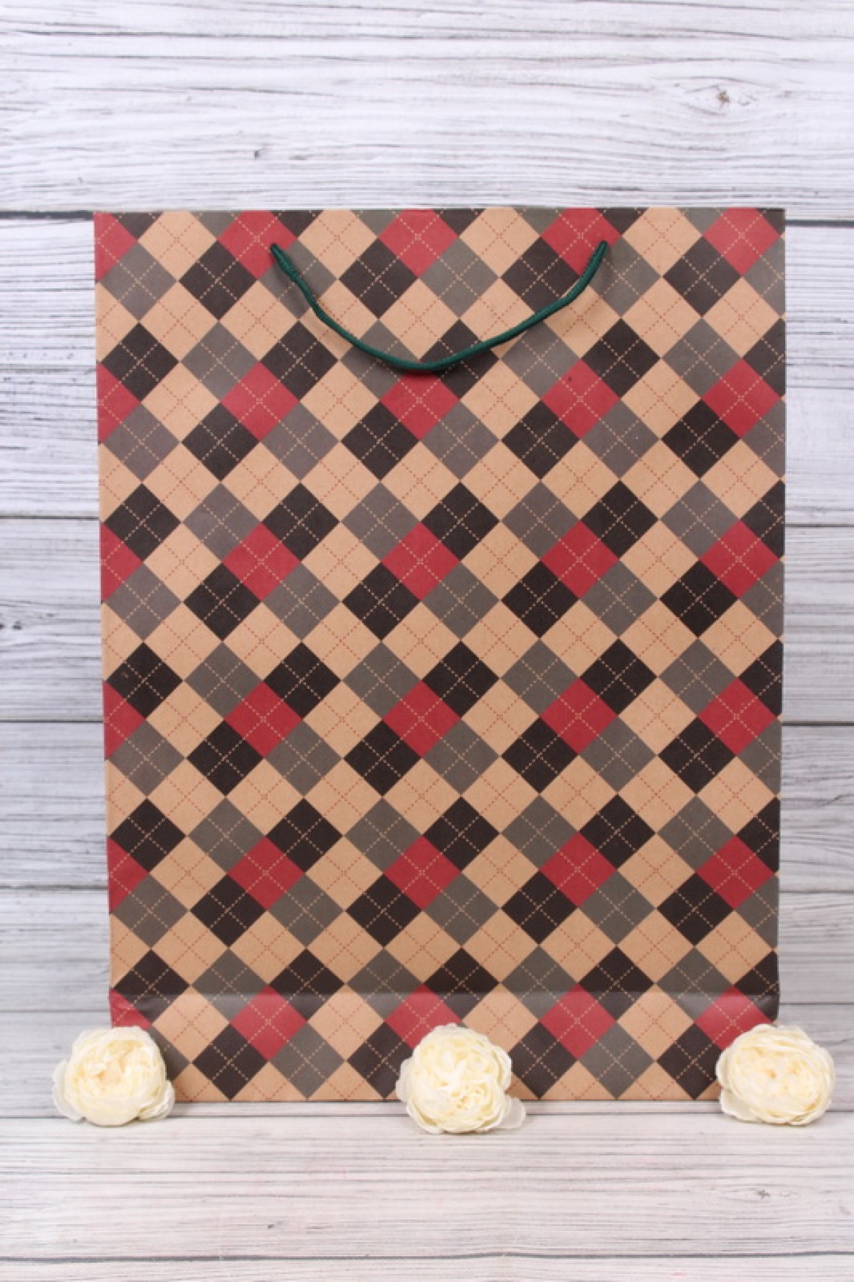 Сумка КРАФТ "ШОТЛАНДКА" ассорти. 38*50*11,5 12шт/уп Цена за 1шт YX-948-XXL