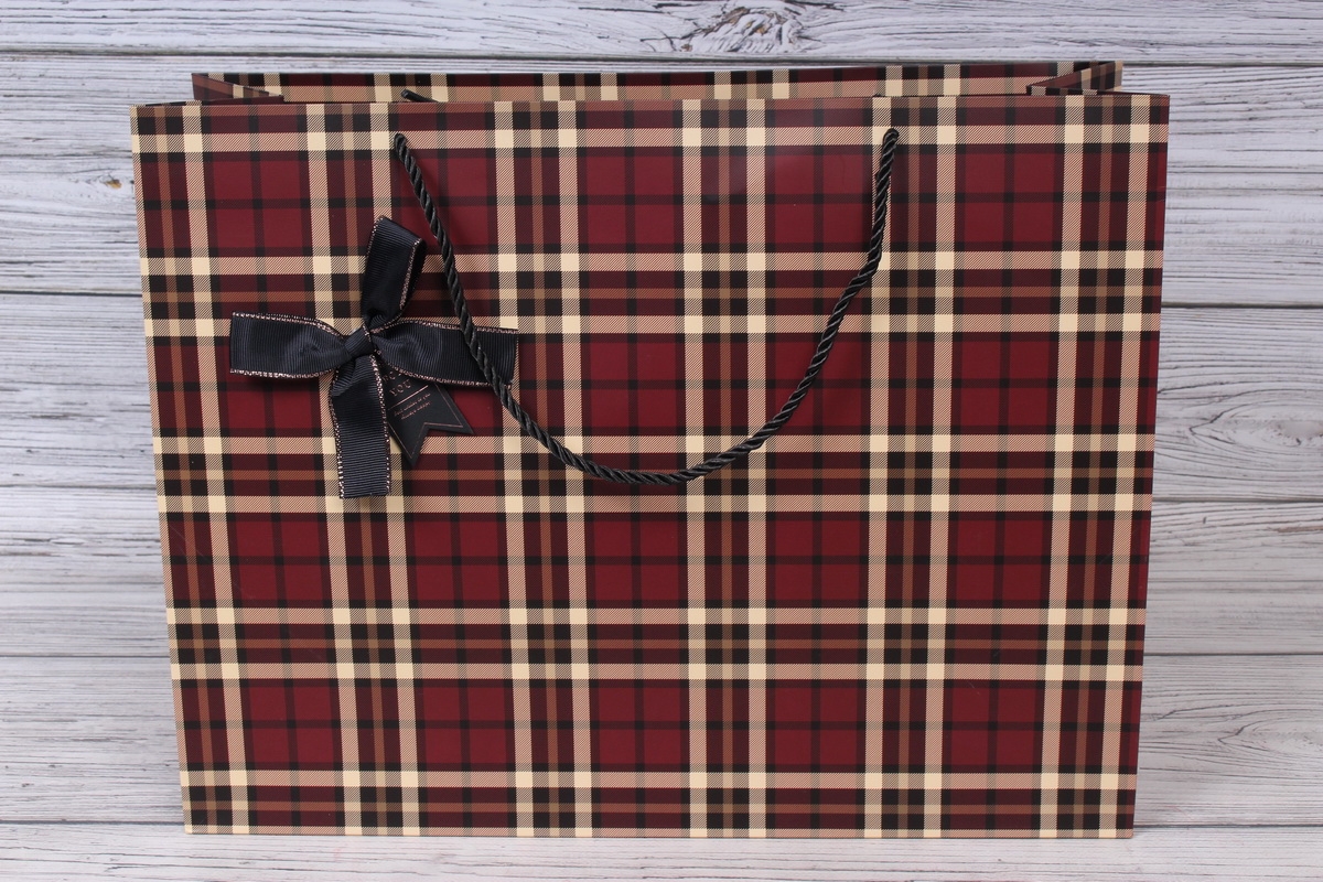 Сумка Люкс 42*33*15 бордо "burberry" (12шт/уп)  L622 Цена за 1шт
