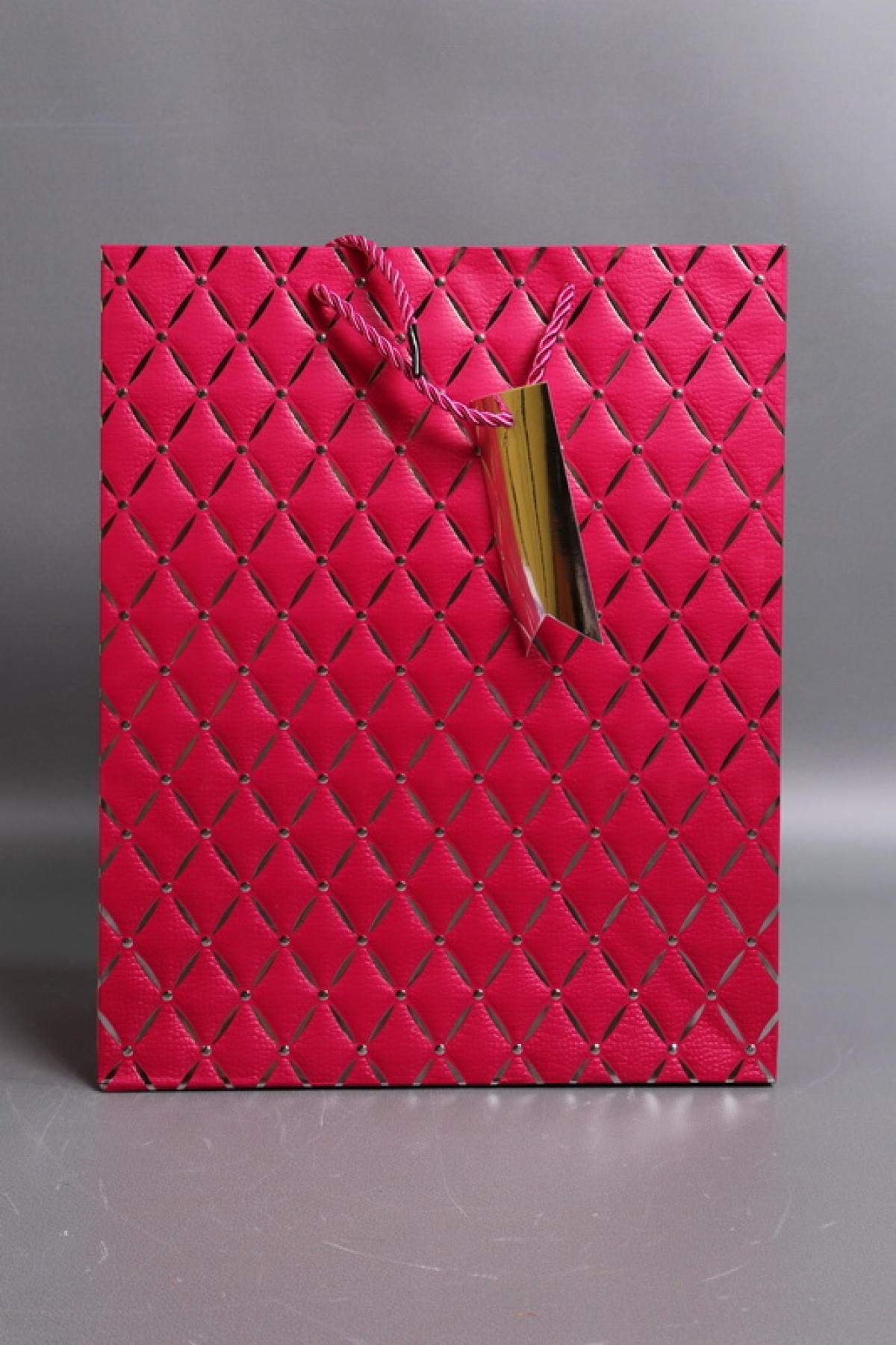 Сумка Люкс Алмазный узор  26*32*12 малиновый    L574